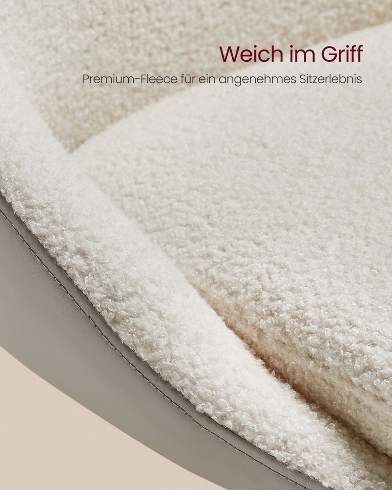 Set van 2 Luxe Barstoelen - Bouclé - Fluweel - Verstelbaar - De Vries Meubels