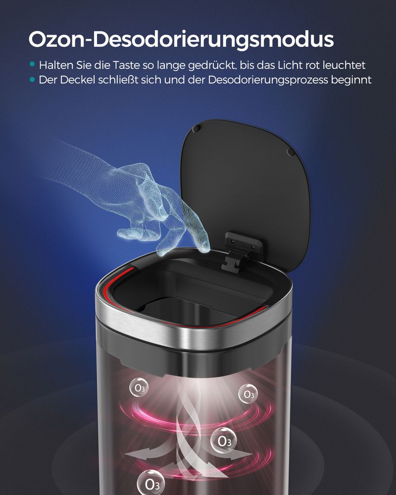 Slimme sensor Afvalemmer 50L - Prullenbak - Compact - De Vries Meubels