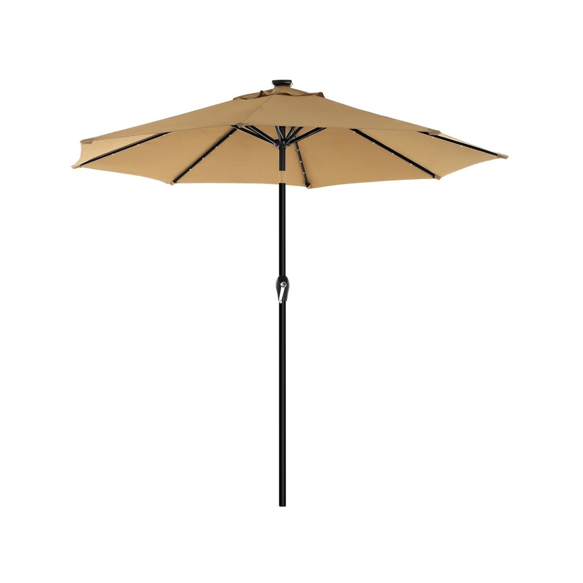 Solar LED Parasol Ø 2.7 of 3 Meter - Tuinparasol met Kantelfunctie - De Vries Meubels