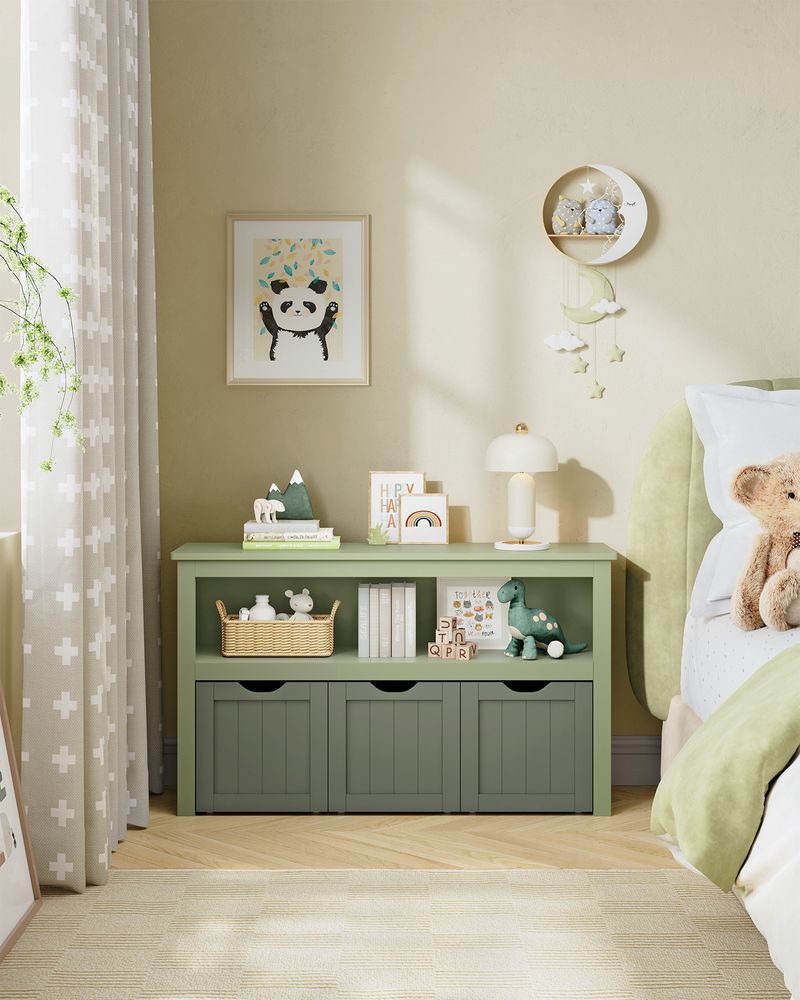 Speelgoedkast met 3 opbergbakken - Stijlvol en Praktisch - Kinderkamer - De Vries Meubels