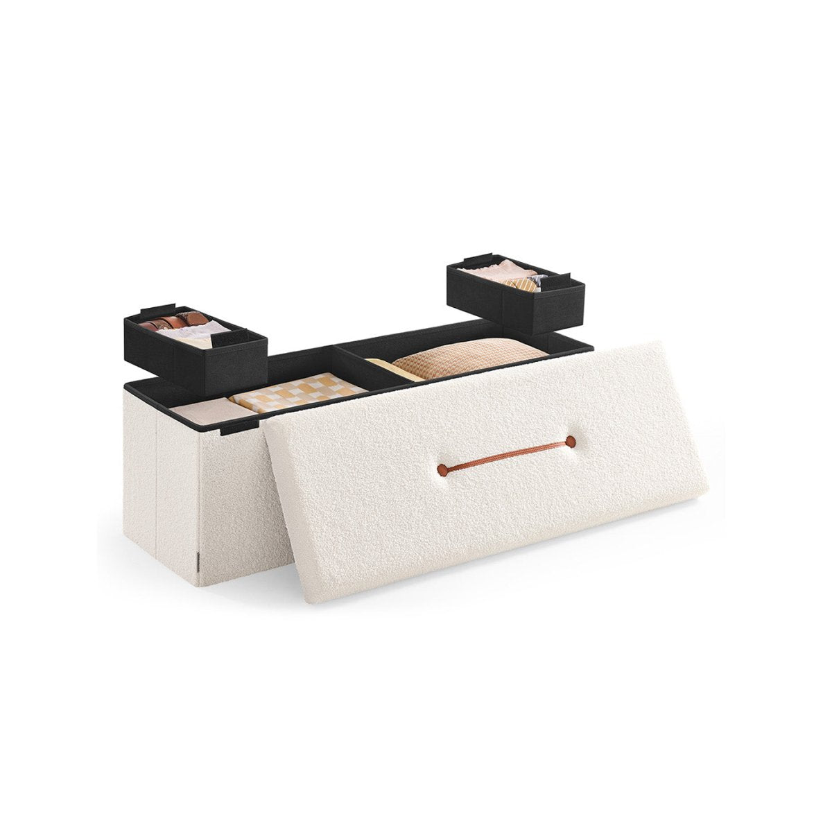 Stijlvolle Opvouwbare Opbergbank 131 Liter - Hocker met Opbergruimte - De Vries Meubels