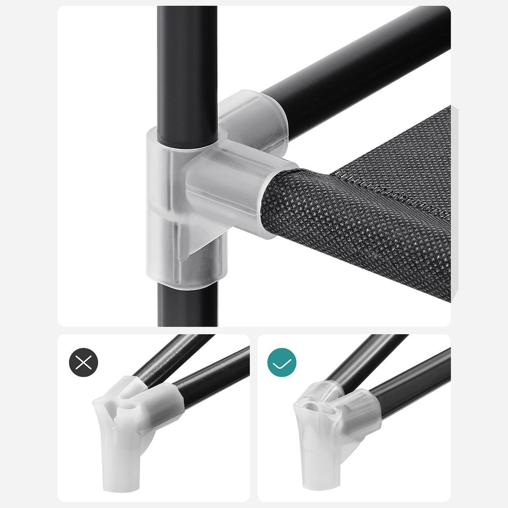 Stoffen Kledingkast met Hangvakken en Planken – Ruime en Praktische Opbergoplossing - De Vries Meubels