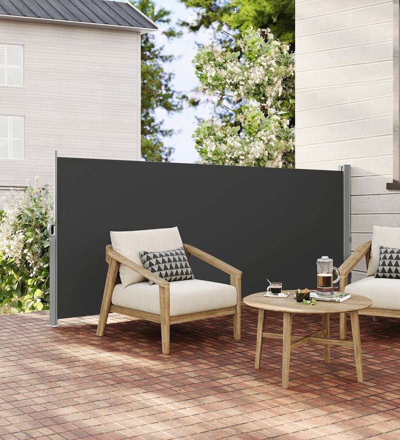 Tuinscherm 140 cm Hoog - Uitschuifbaar Balkonscherm - Zonnescherm - De Vries Meubels