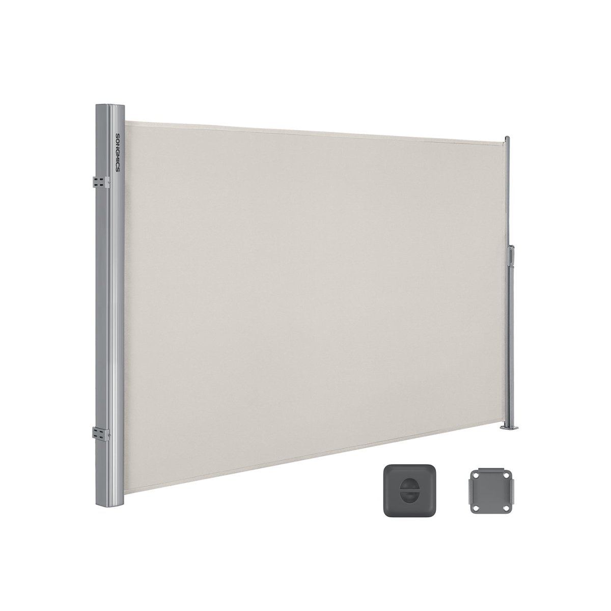 Tuinscherm - Uitschuifbaar Zijscherm - Balkonscherm - 180 x (300 - 350 - 400) cm - De Vries Meubels