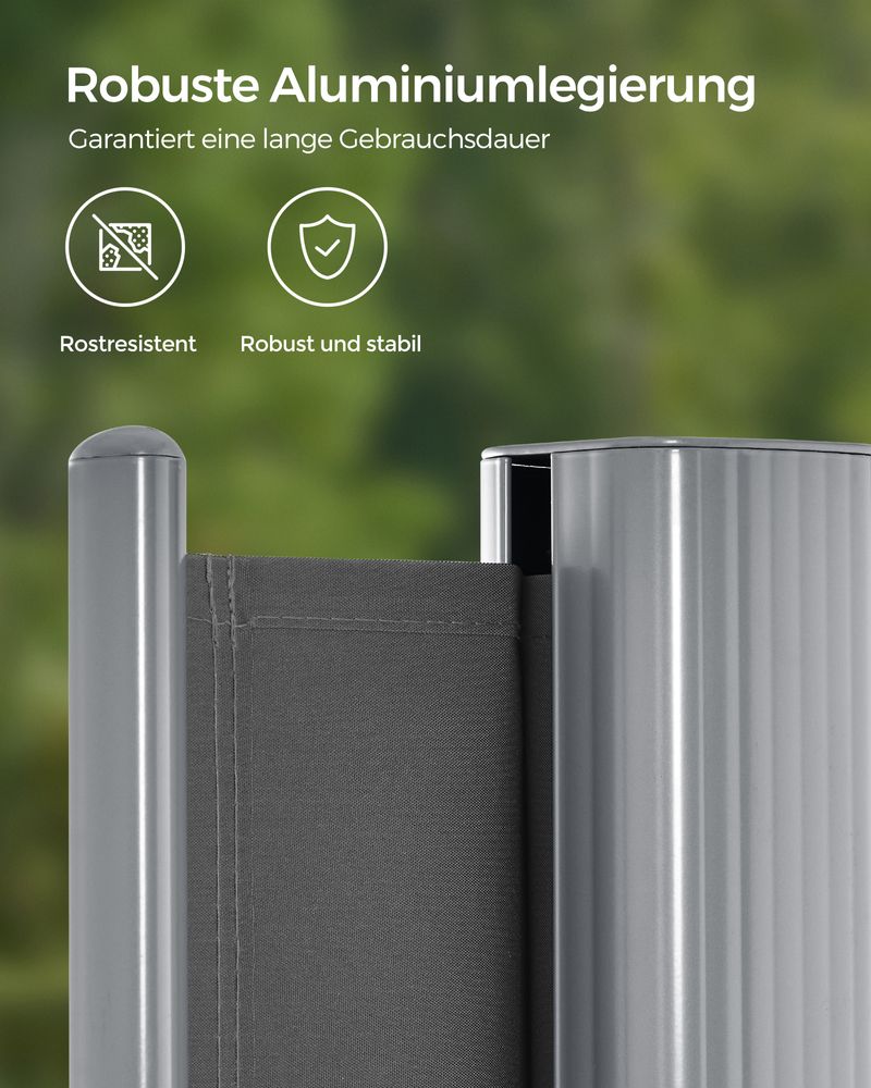 Uitschuifbaar Tuinscherm - Windscherm - Zonnescherm 160 cm hoog - De Vries Meubels