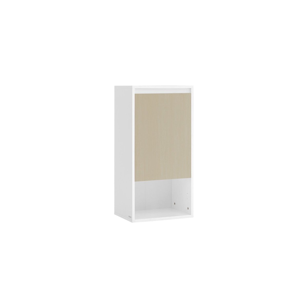Wandkast voor de Badkamer – Wit & Natuurlijk Beige – 30 x 40 x 80 cm - De Vries Meubels