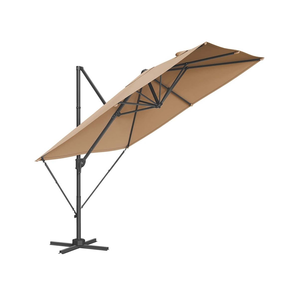 Zweefparasol 270 x 270 cm - Compleet Verstelbaar en 360° draaibaar - De Vries Meubels
