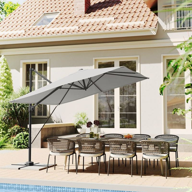 Zweefparasol 270 x 270 cm - Compleet Verstelbaar en 360° draaibaar - De Vries Meubels