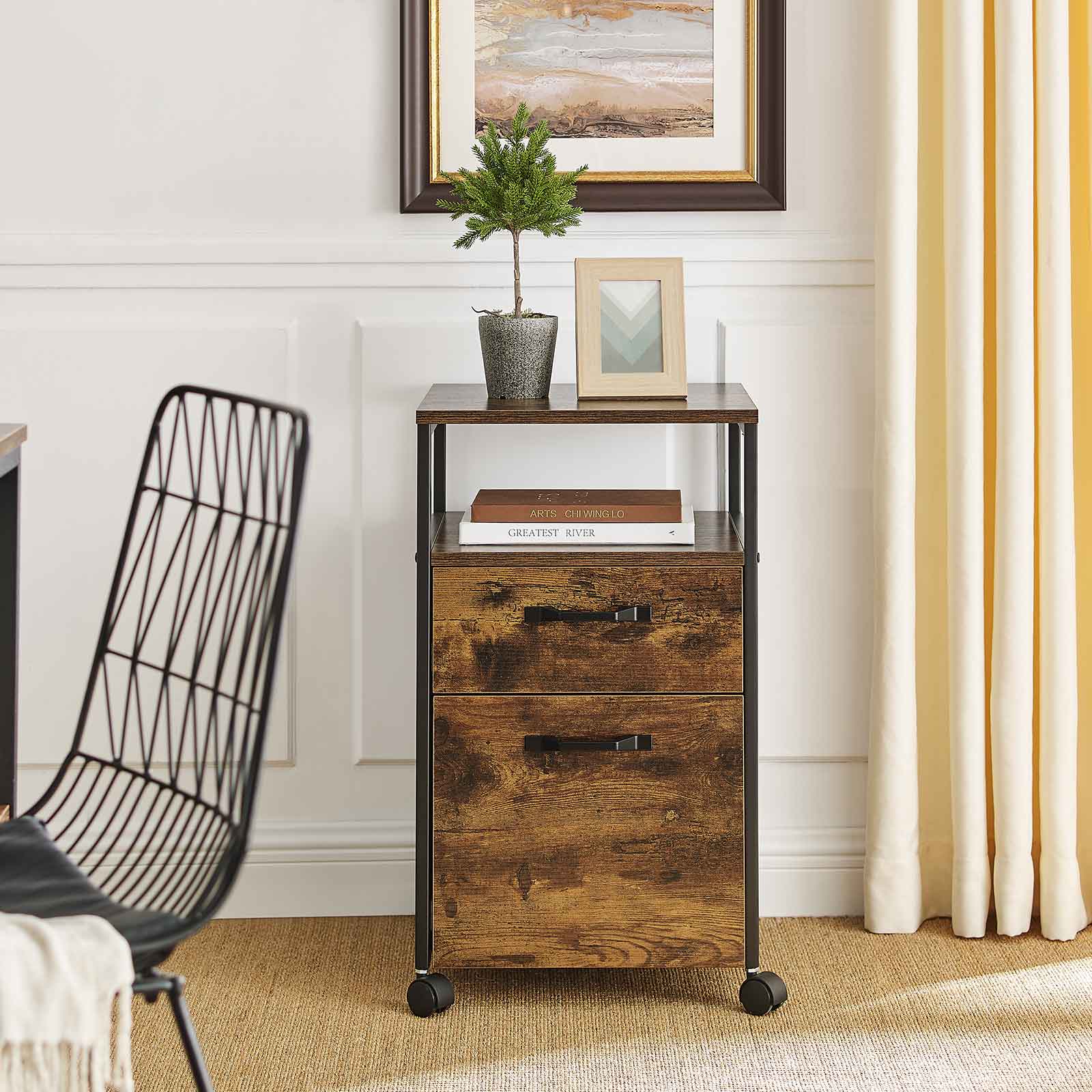 Schubladenelement auf Rollen - mit 2 Schubladen - Home Office