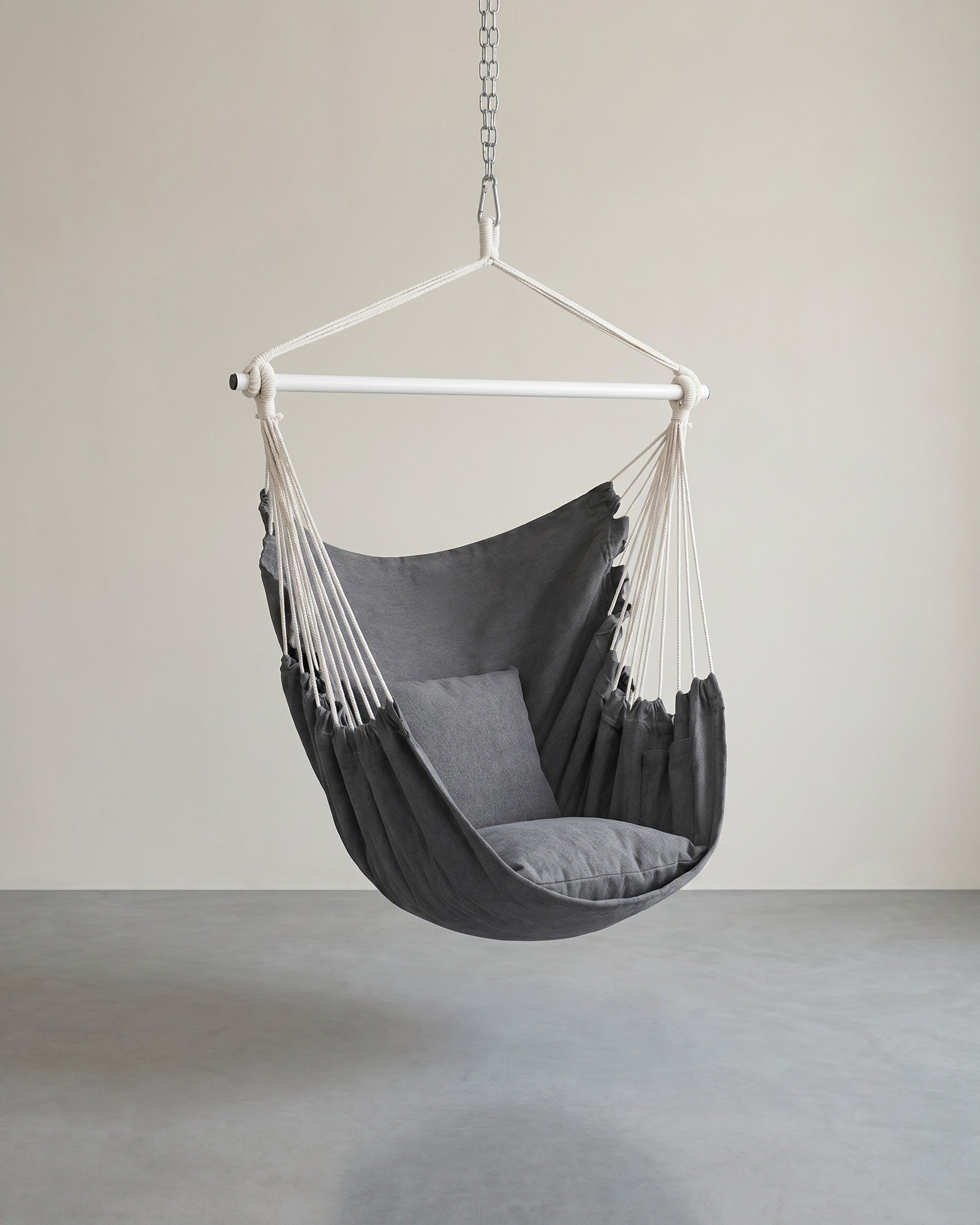 Boho Hängesessel – Stilvoll & Bequem – Grau