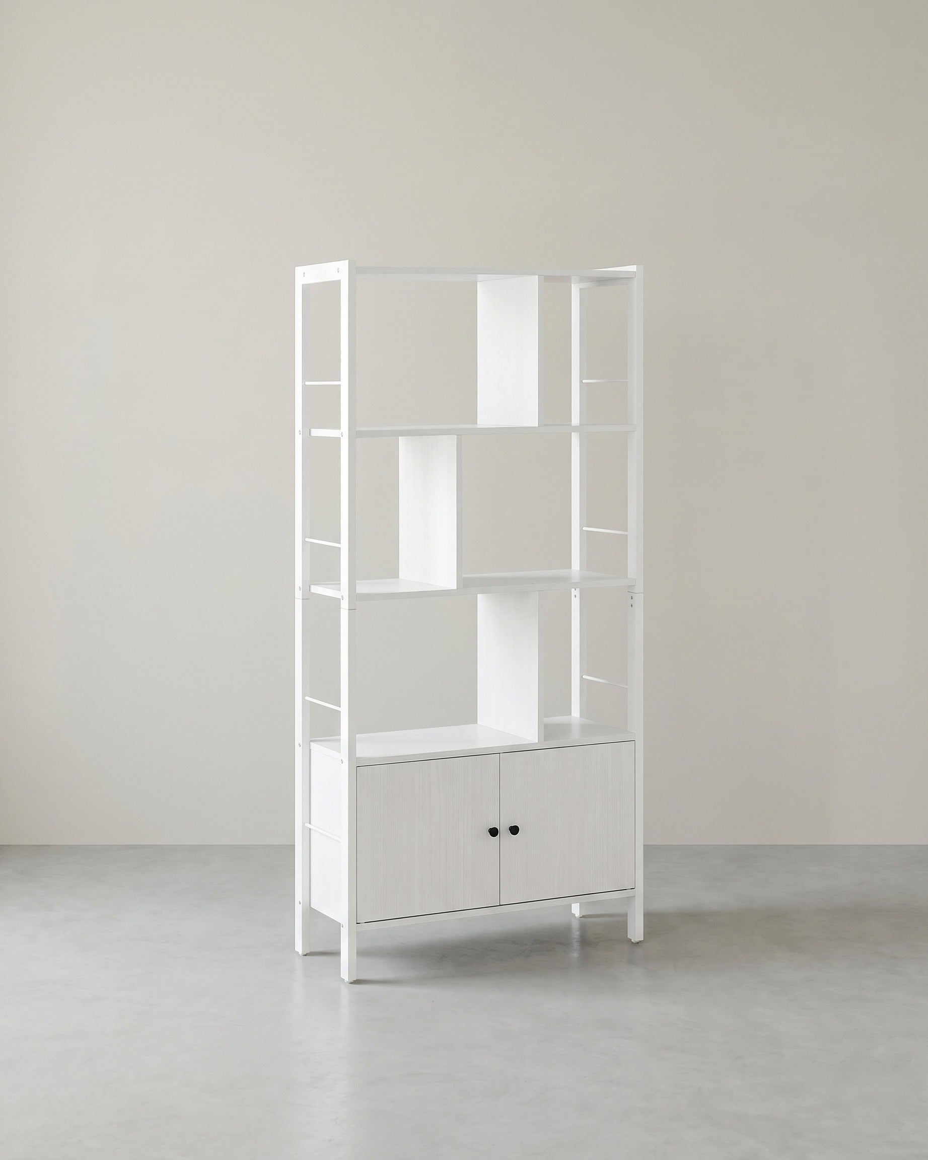 Industrielles Bücherregal mit Zickzack-Design – Stilvoll und funktional – Weiß
