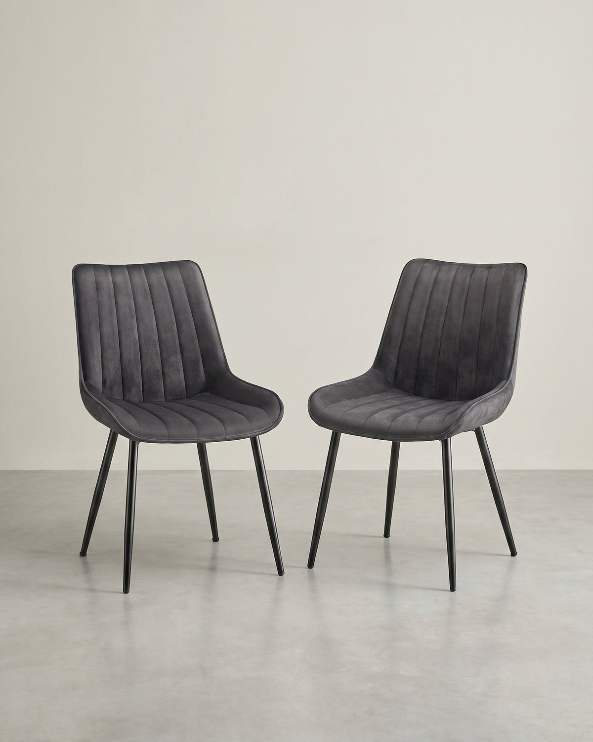 Esszimmerstuhl 2er-Set – ergonomisches Design – bequeme Polsterung – Stahlbeine