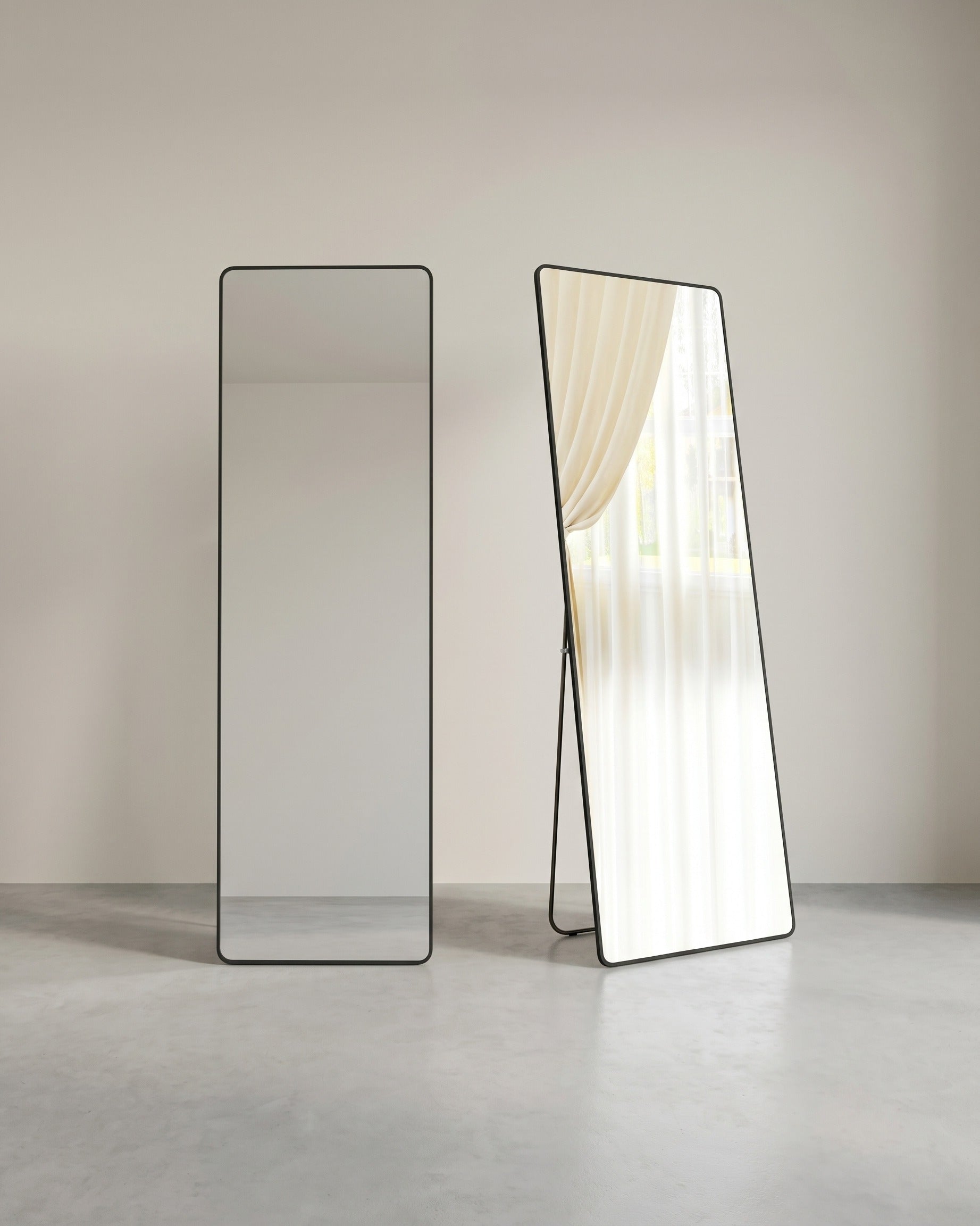 Standspiegel 160 x 50 cm – Rechteckiges Design – Freistehend oder Wandmontage