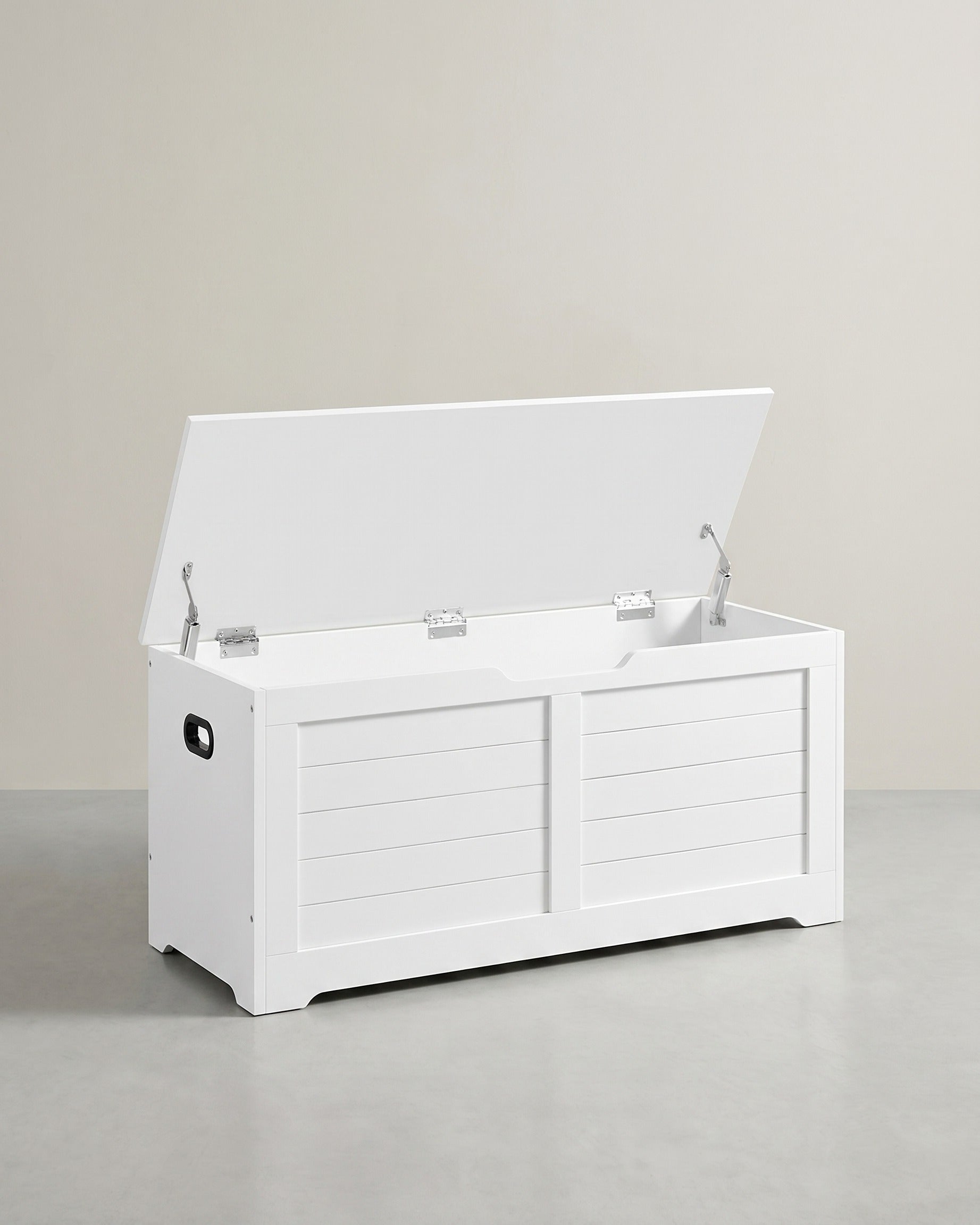 Aufbewahrungsbank mit Deckel – Schuhbank – Sitzbank mit hoher Tragkraft – Für Flur, Schlafzimmer oder Wohnzimmer – Weiß