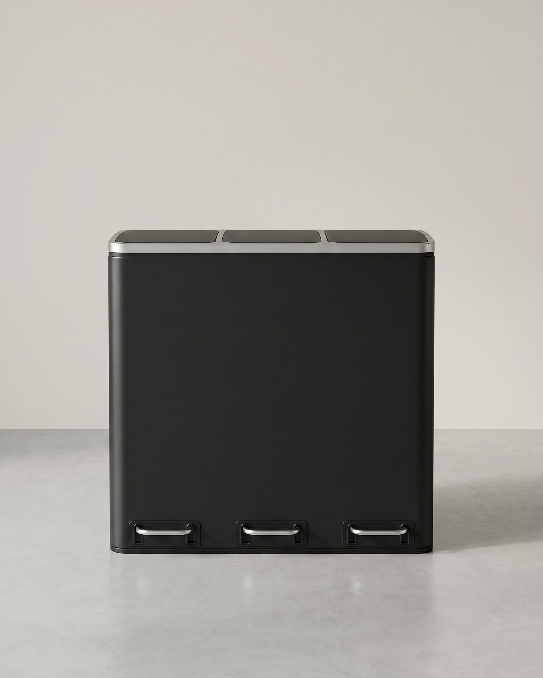 54L Abfalleimer - 3-Fach Abfalleimer - Treteimer - Abfalleimer 3 x 18L – Schwarz
