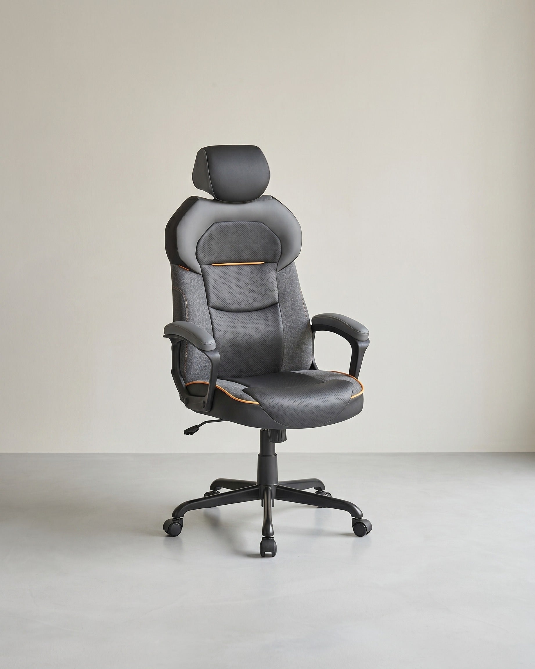 Ergonomischer Bürostuhl mit verstellbarer Kopfstütze – Atmungsaktiv, komfortabel und langlebig – Schwarz
