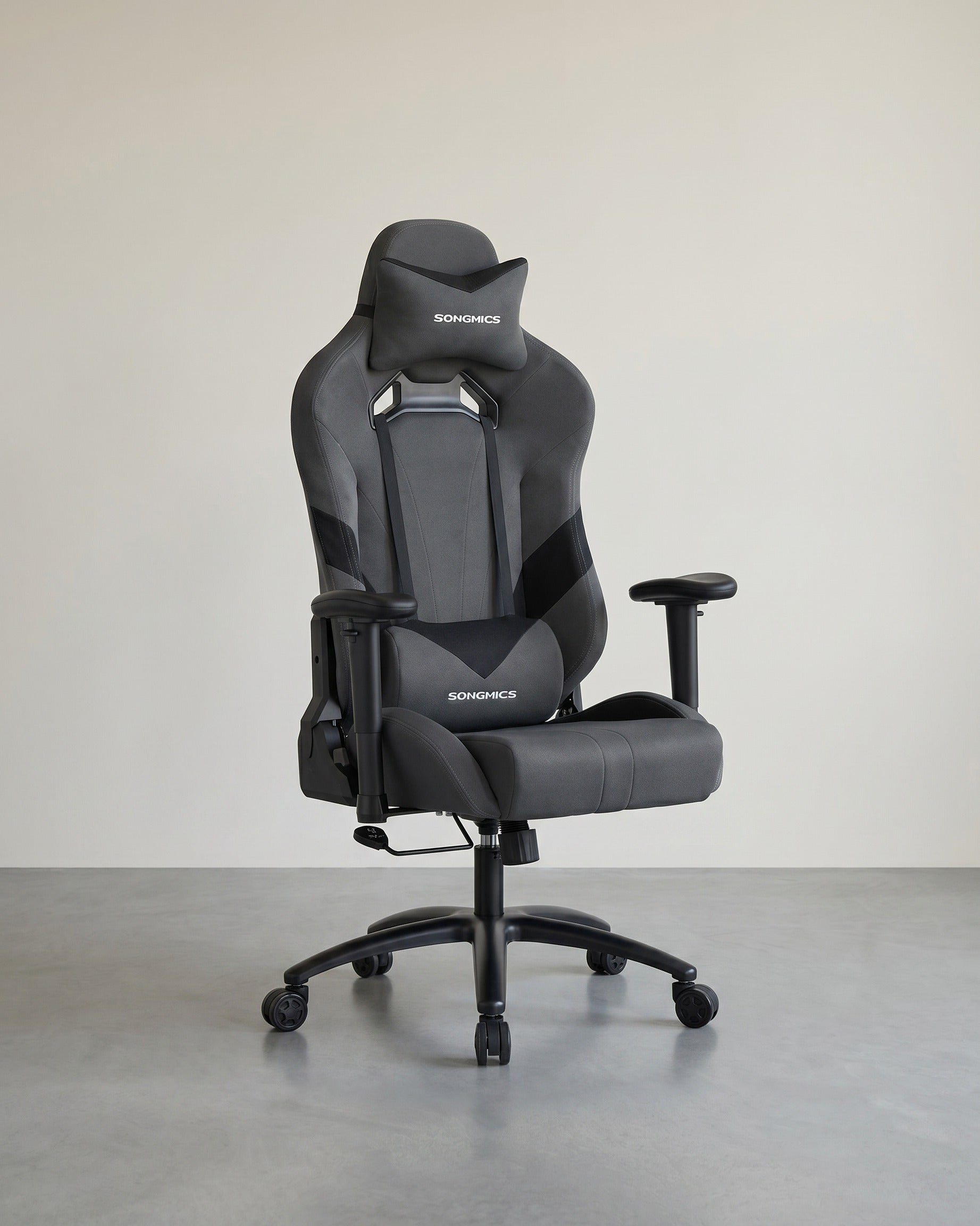 Ergonomischer Gaming-Stuhl – Verstellbarer Bürostuhl – Grau