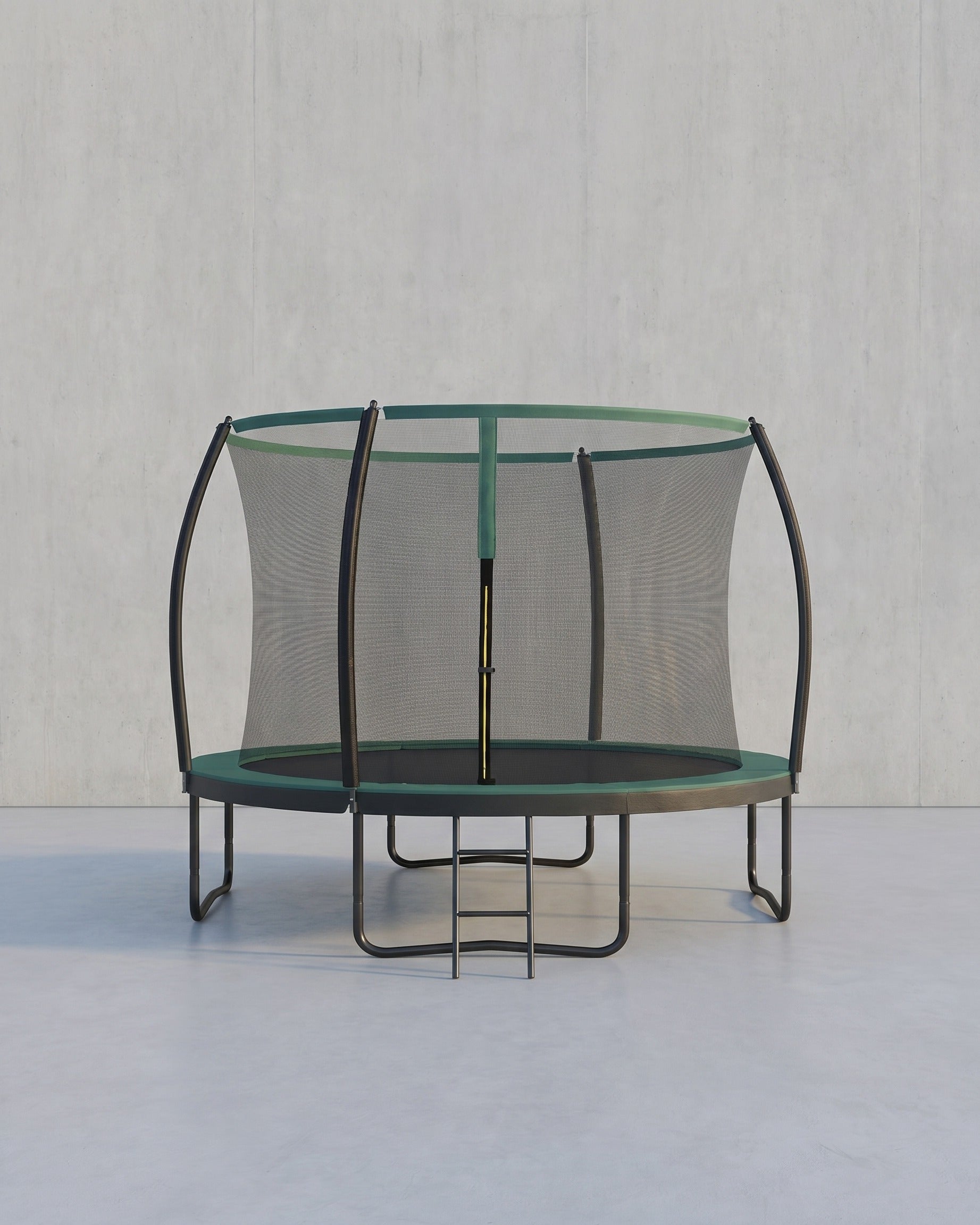 Gartentrampolin mit Sicherheitsnetz - Rundtrampolin - Ø 305 - 366 cm – Dunkelgrün