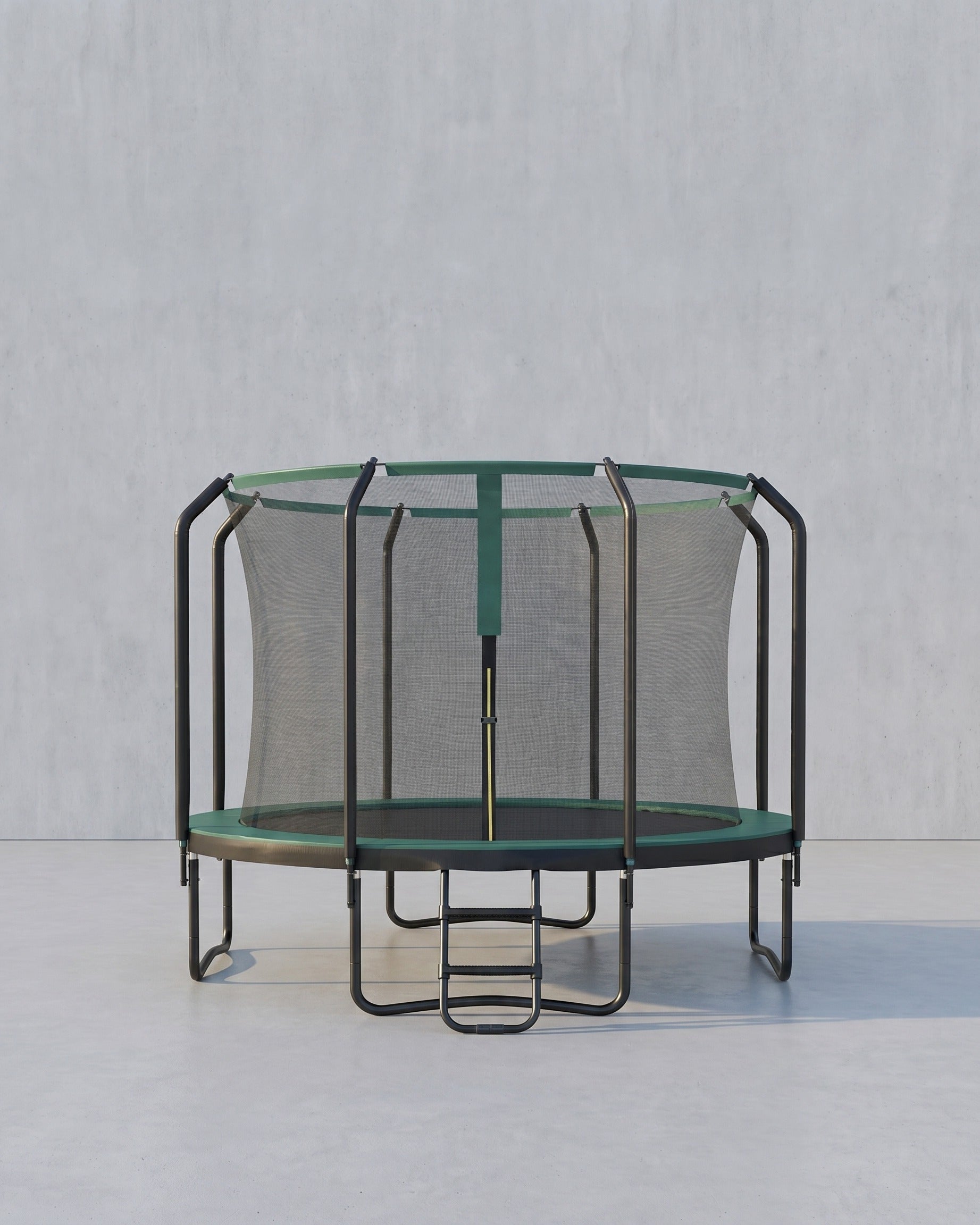 Rundes Trampolin für Kinder – Mit Sicherheitsnetz und Leiter – Erhältlich in 244 cm, 305 cm, 366 cm und 427 cm – Grün