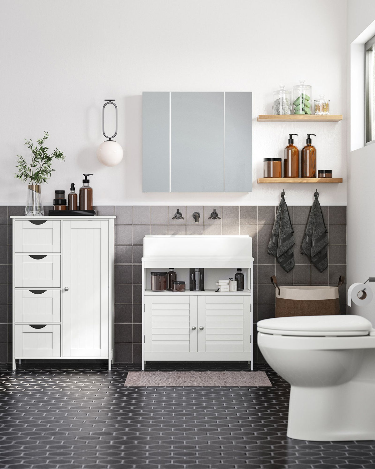 Waschbeckenschrank - Badezimmerschrank - Schrank unter Waschbecken