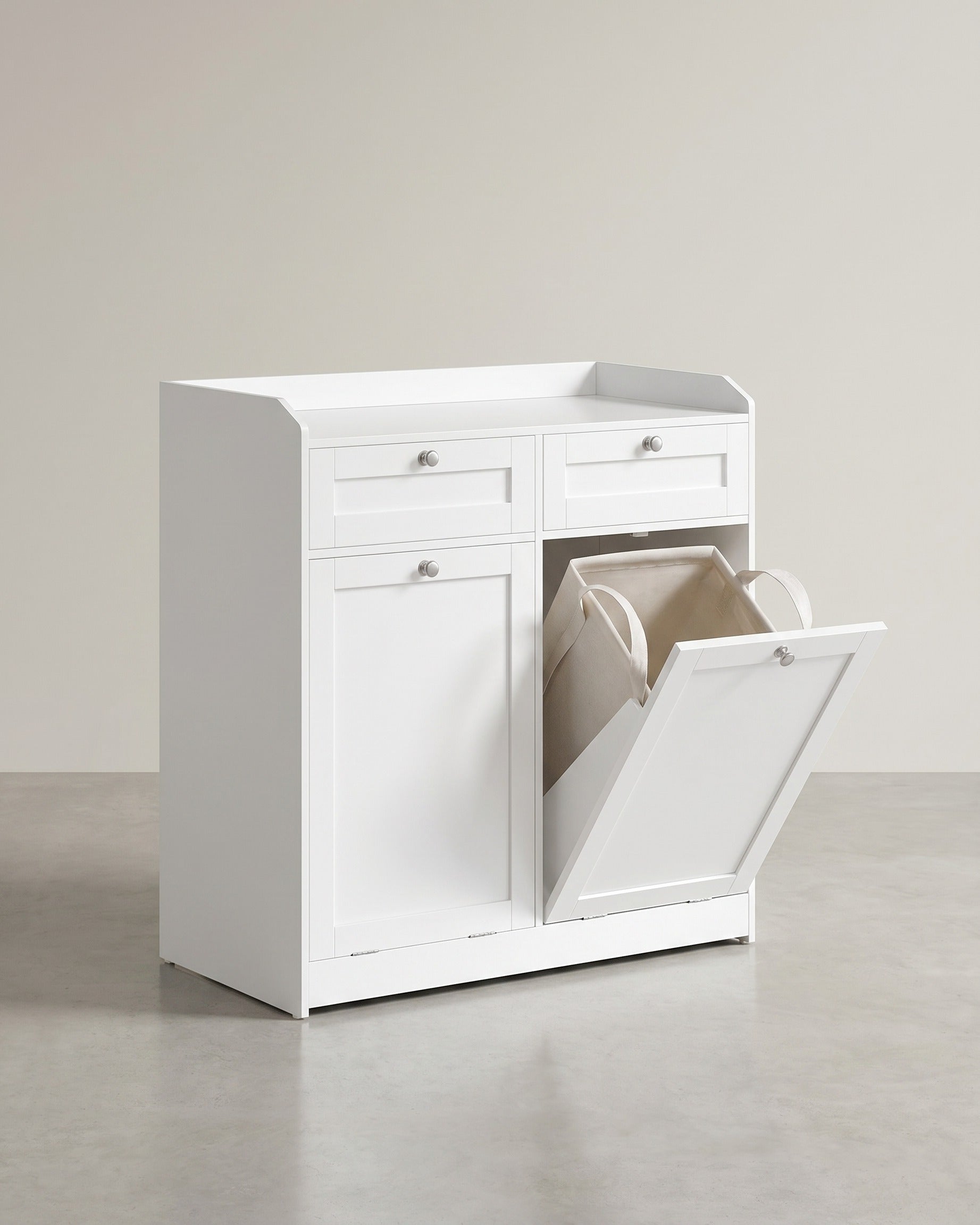 Badezimmerschrank mit Wäschekörben – 2-in-1-Aufbewahrungssystem – kippbar – 80 cm breit