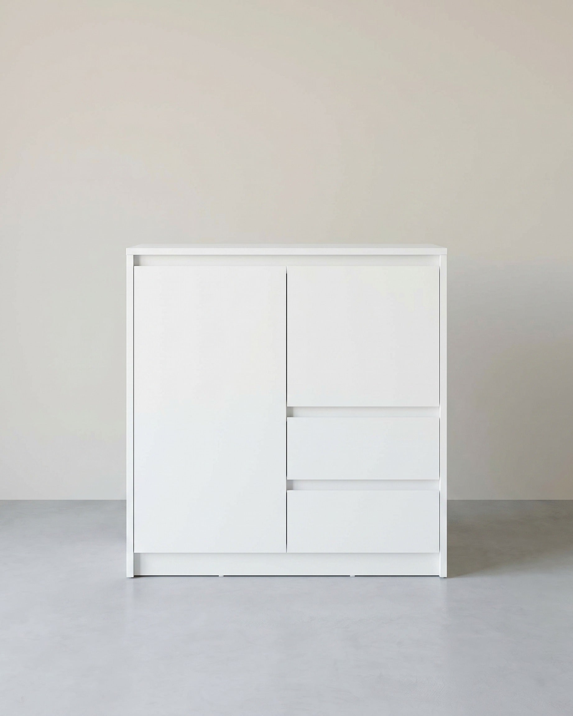 Aufbewahrungsschrank – KAILYN Kollektion – Wolkenweiß – Modern & minimalistisch