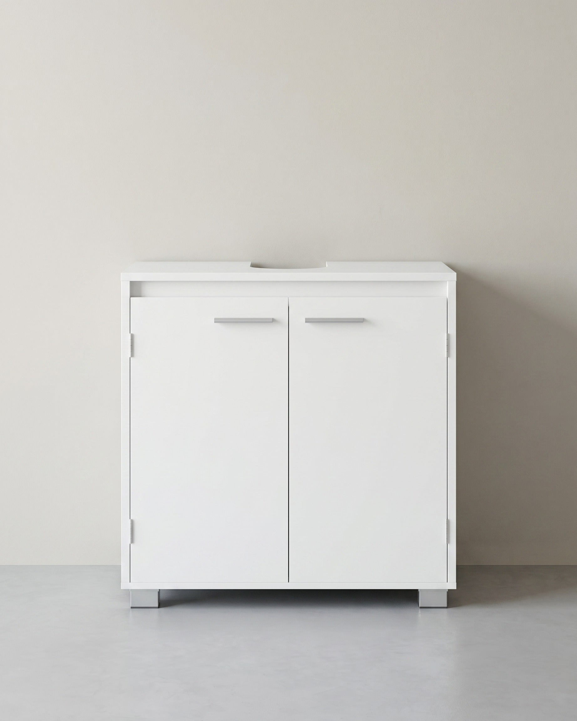 Badezimmerschrank für Waschbecken – Waschtischmöbel ohne Säule – Weiß – 60 cm