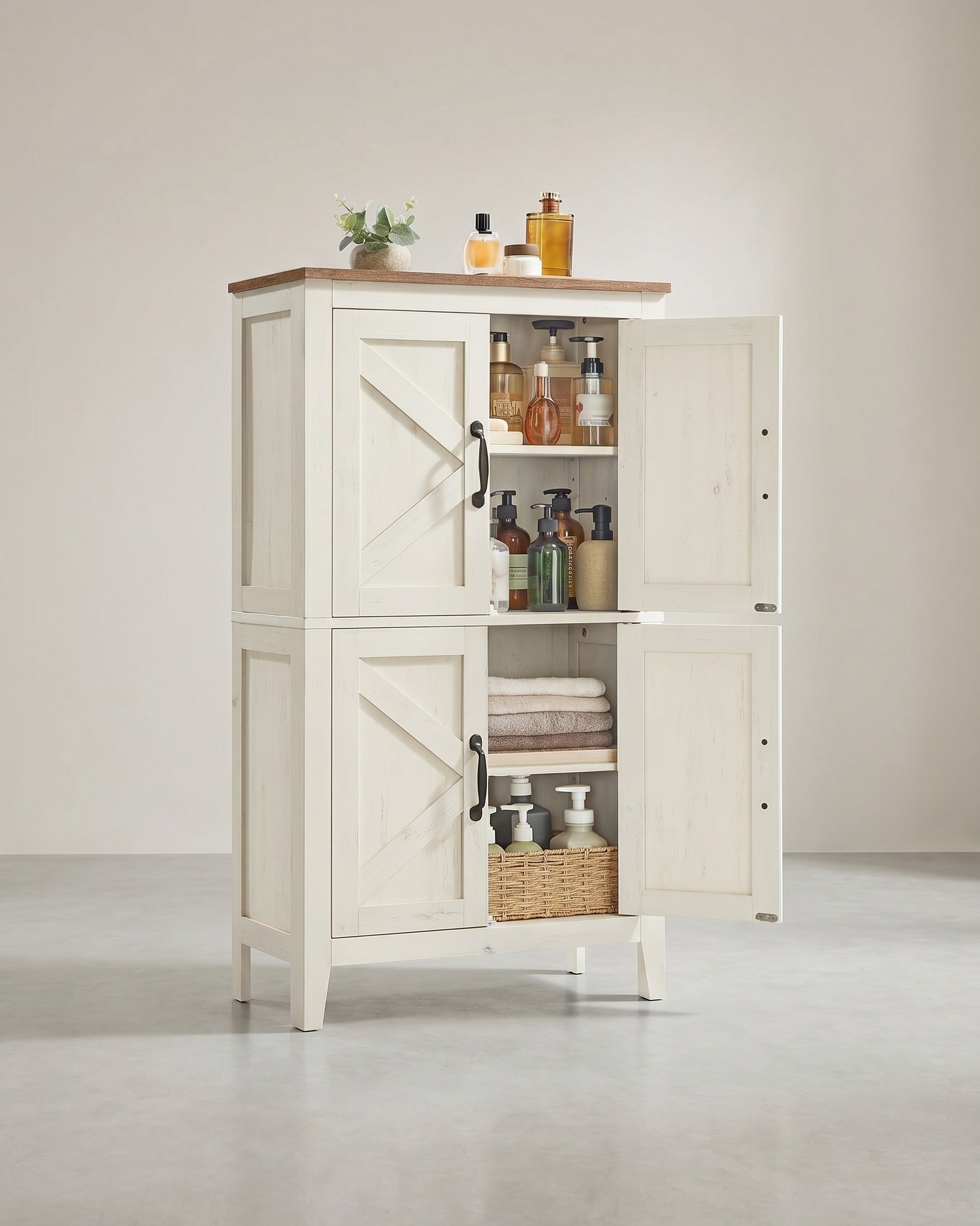 Küchenschrank – 4 Schubladen – Verstellbare Böden – Freistehend – 30 x 60 x 110 cm