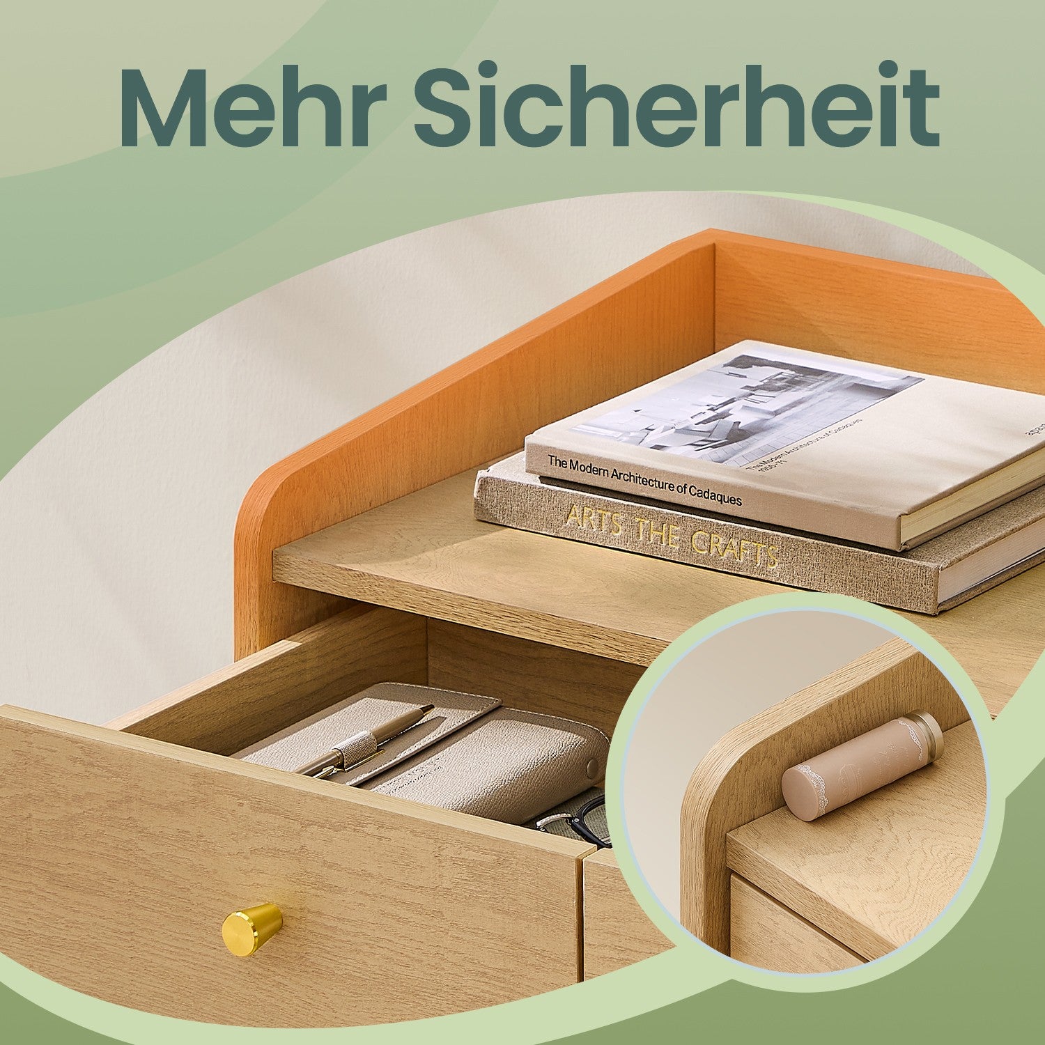 Sideboard Bohoven - Mit Rattan-Optik-Türen - Für Wohnzimmer, Flur Oder Schlafzimmer