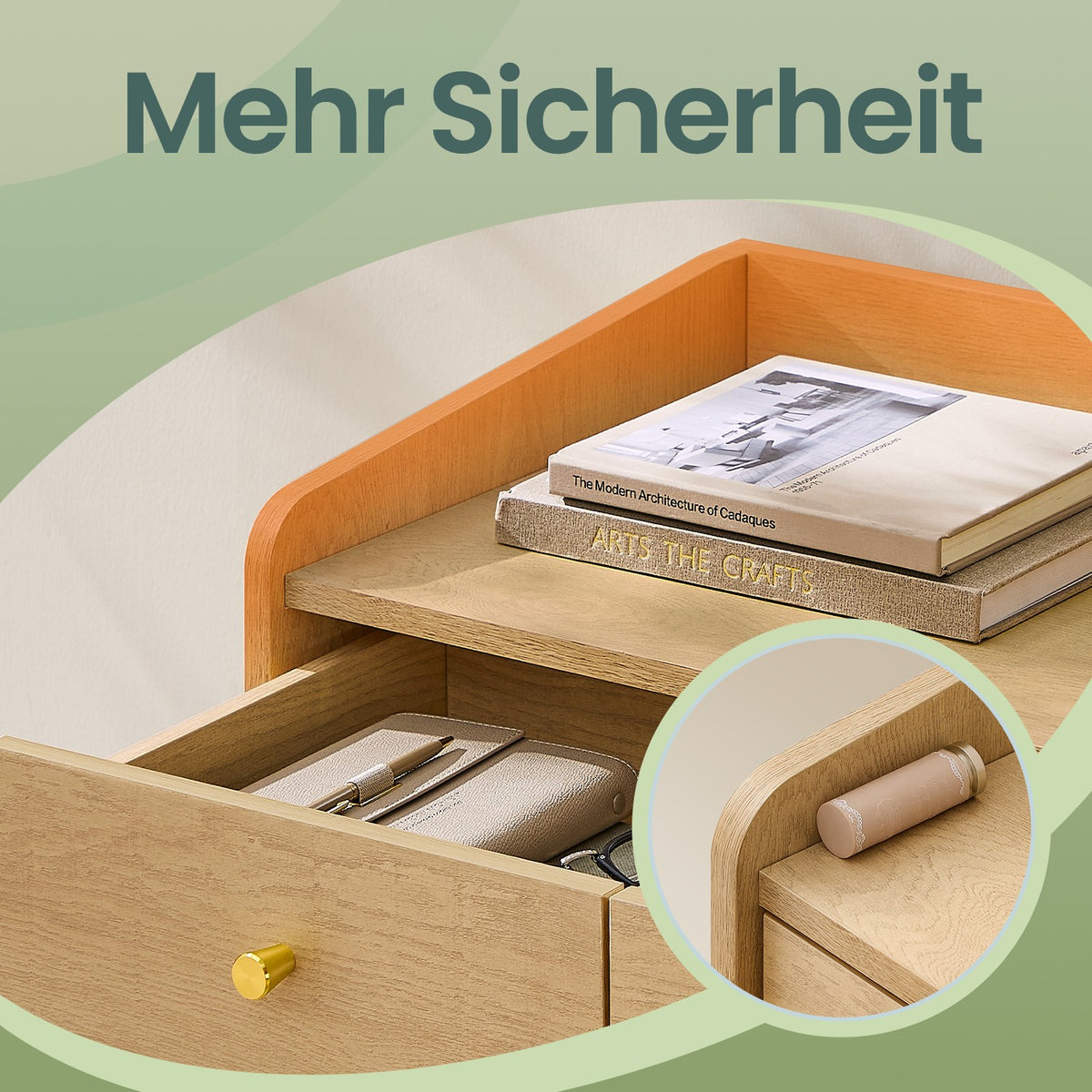 Sideboard – Stilvoller Aufbewahrungsschrank mit Rattan- und Massivholzbeinen