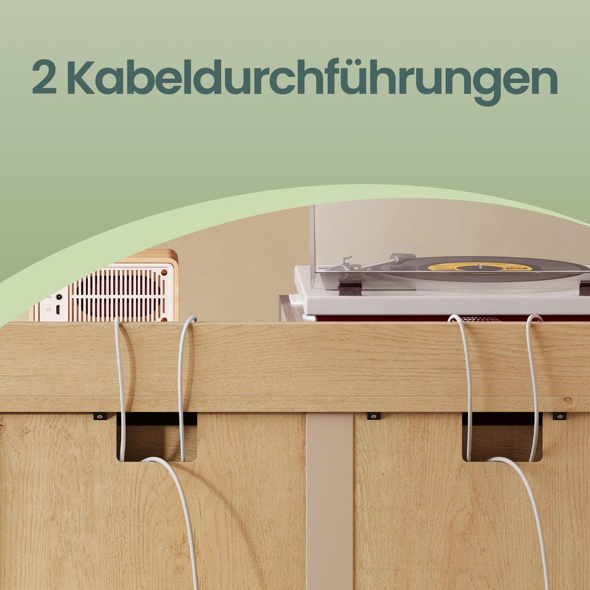 Sideboard – Stilvoller Aufbewahrungsschrank mit Rattan- und Massivholzbeinen