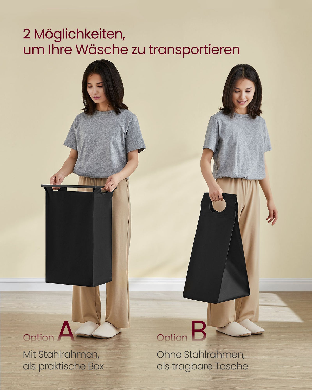 Wäschekorb und 2 Ablagefächer – ideal für Wäsche und Badezimmerzubehör