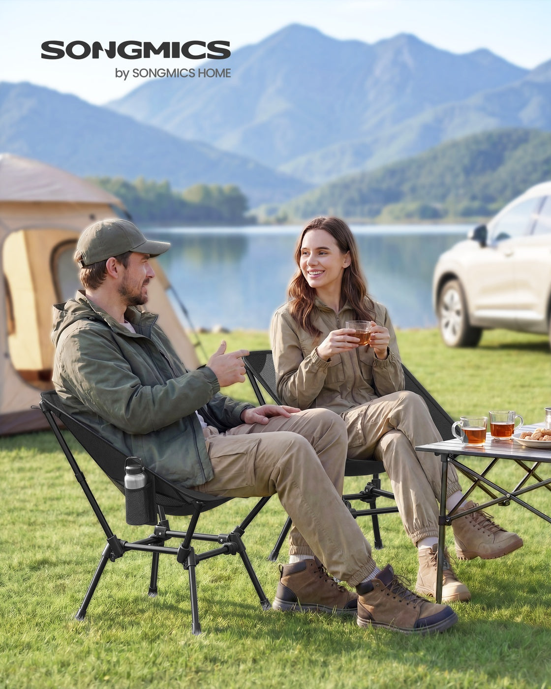 Klappbarer Campingstuhl - Verstellbarer Outdoor-Stuhl Mit Tragetasche - Leichter Strandstuhl