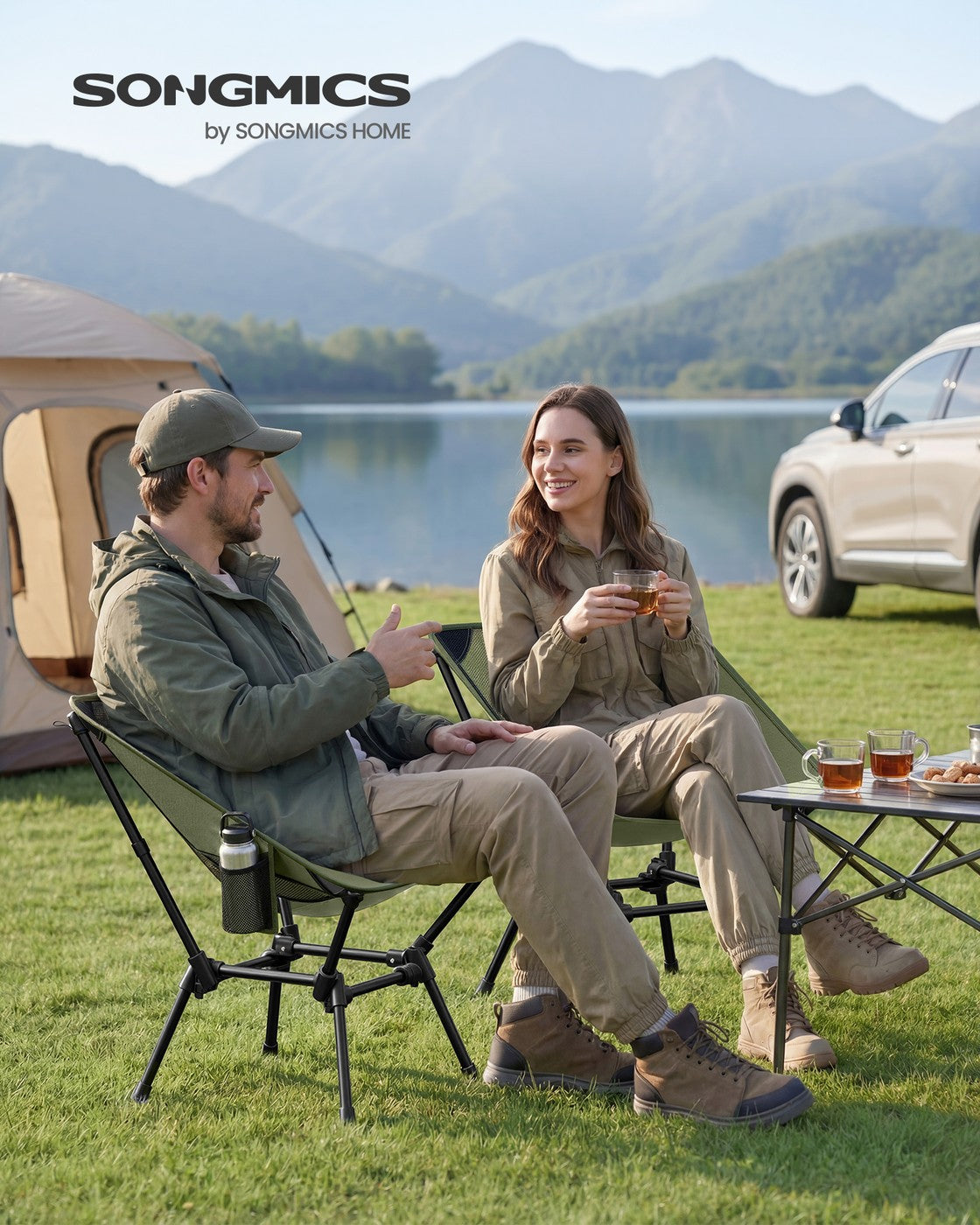 Klappbarer Campingstuhl - Verstellbarer Outdoor-Stuhl Mit Tragetasche - Leichter Strandstuhl