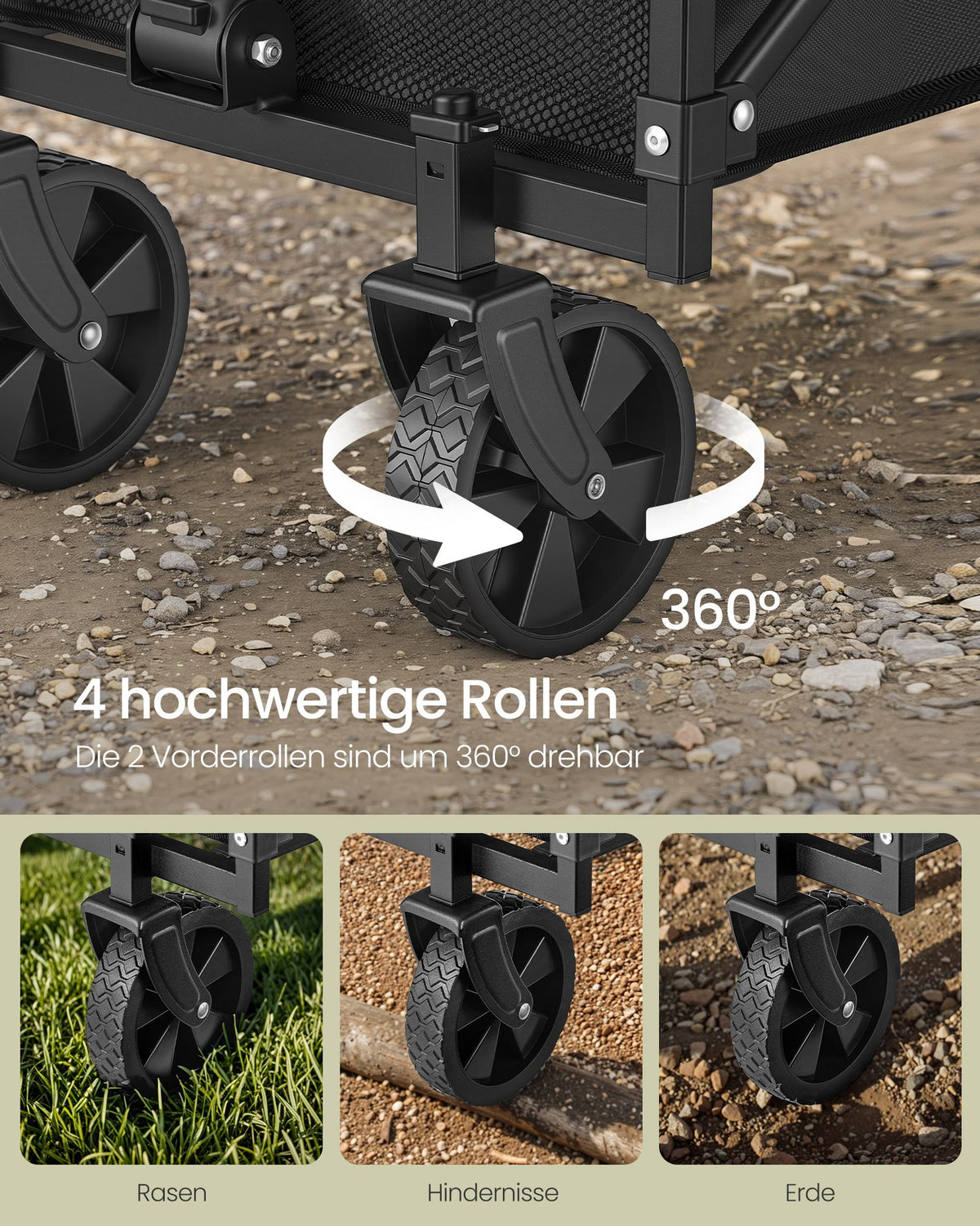 Klappbarer Bollerwagen - Bolderkar - Einkaufswagen