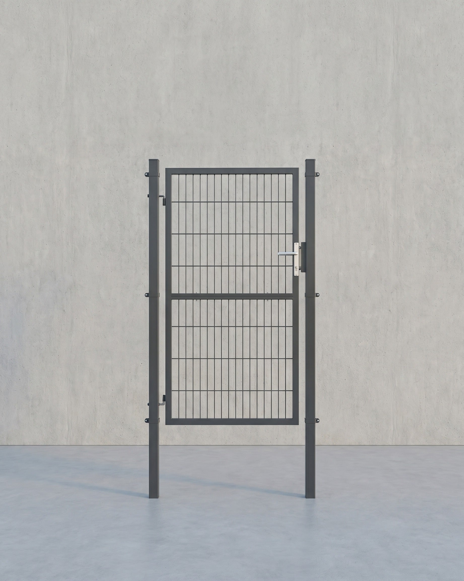 Abschließbares Gartentor 106x160 - Verzinkter Stahl - Mit Schlüsselschloss Und Aluminiumzylinder