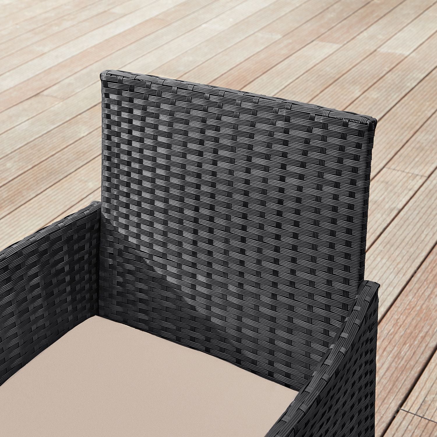 3-teiliges Gartenset - Gartenmöbelset - Gartenstühle und Tisch - Polyrattan