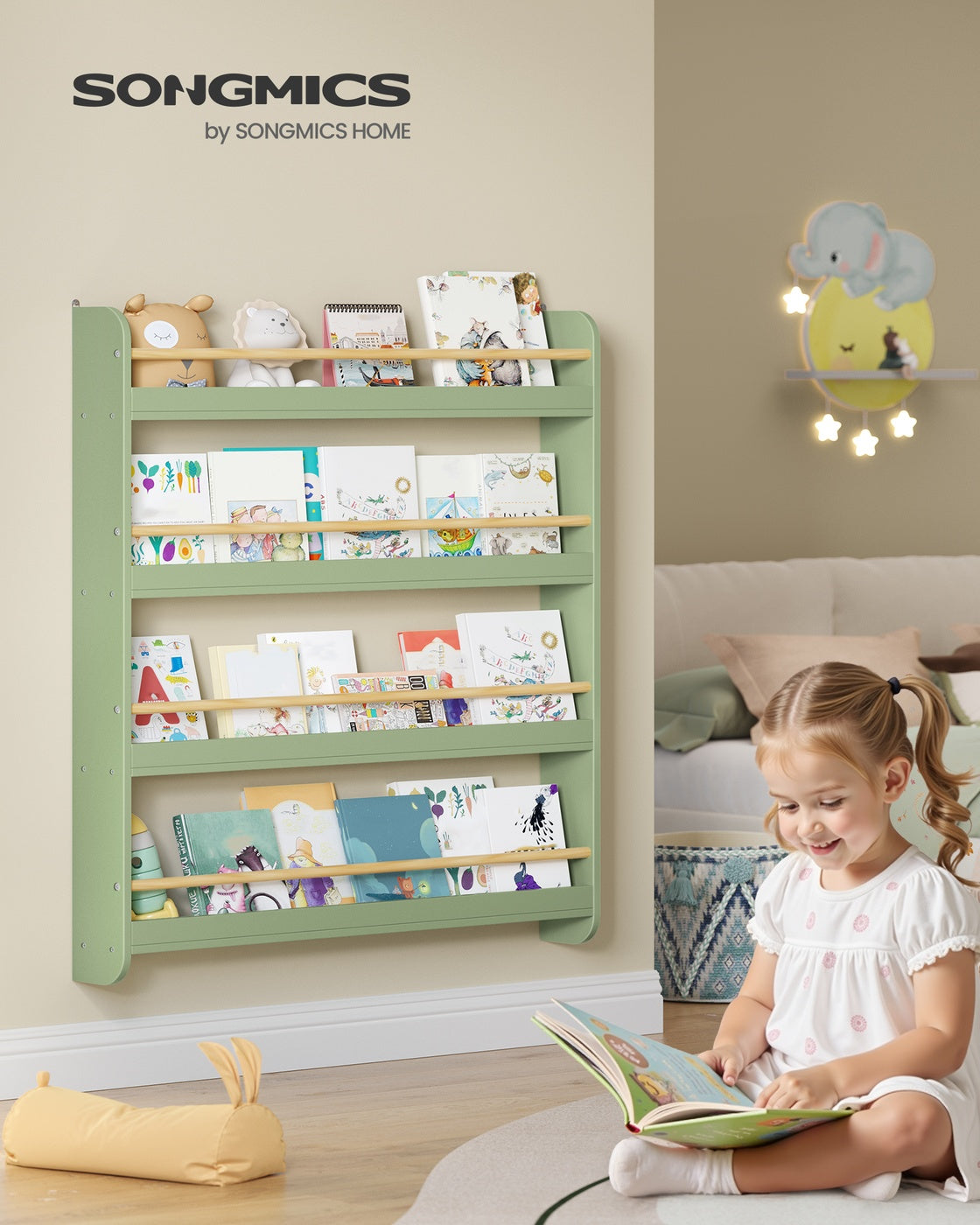 Kinder Bücherregal - 4 Ebenen - Für Kinderzimmer Und Spielzimmer