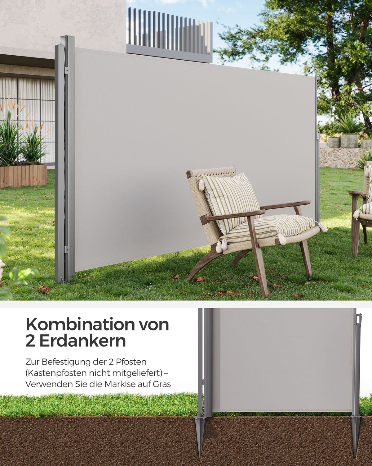 Bodenanker für Gartensichtschutzwände – Sichere Montage auf unbefestigten Flächen