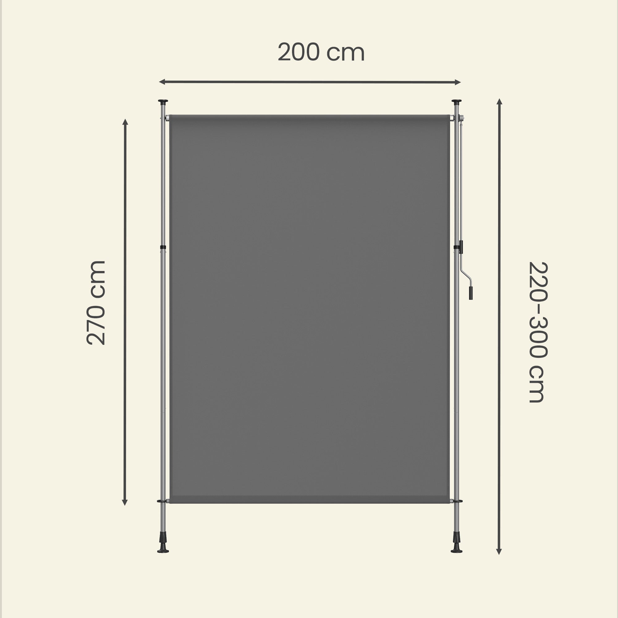 Verstellbare Senkrechtmarkise - Sicht- & Sonnenschutz