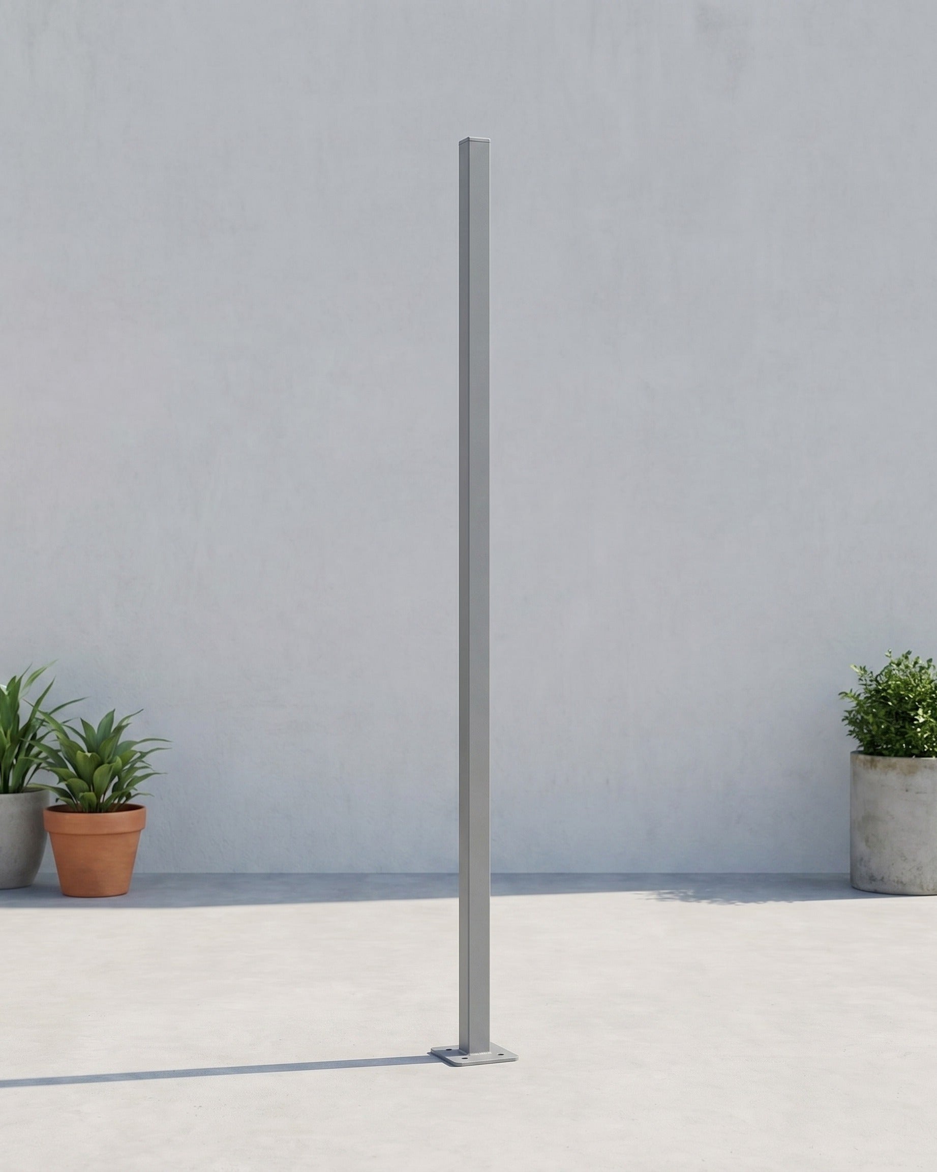 Freistehender Gartensichtschutzpfosten – Einfache, wandfreie Montage – Für Aluminiumsiebe