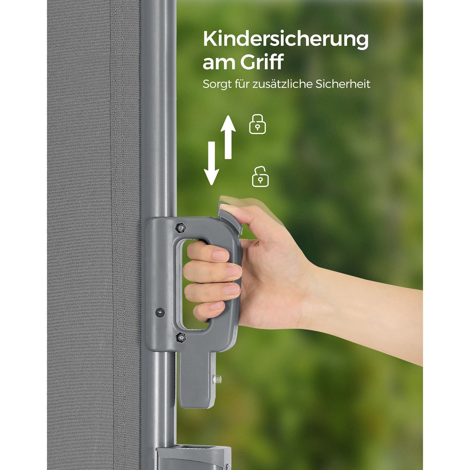 Gartensichtschutz – Edelstahl/Aluminium – Terrassensichtschutz – Blickdicht – Grau/Aluminium
