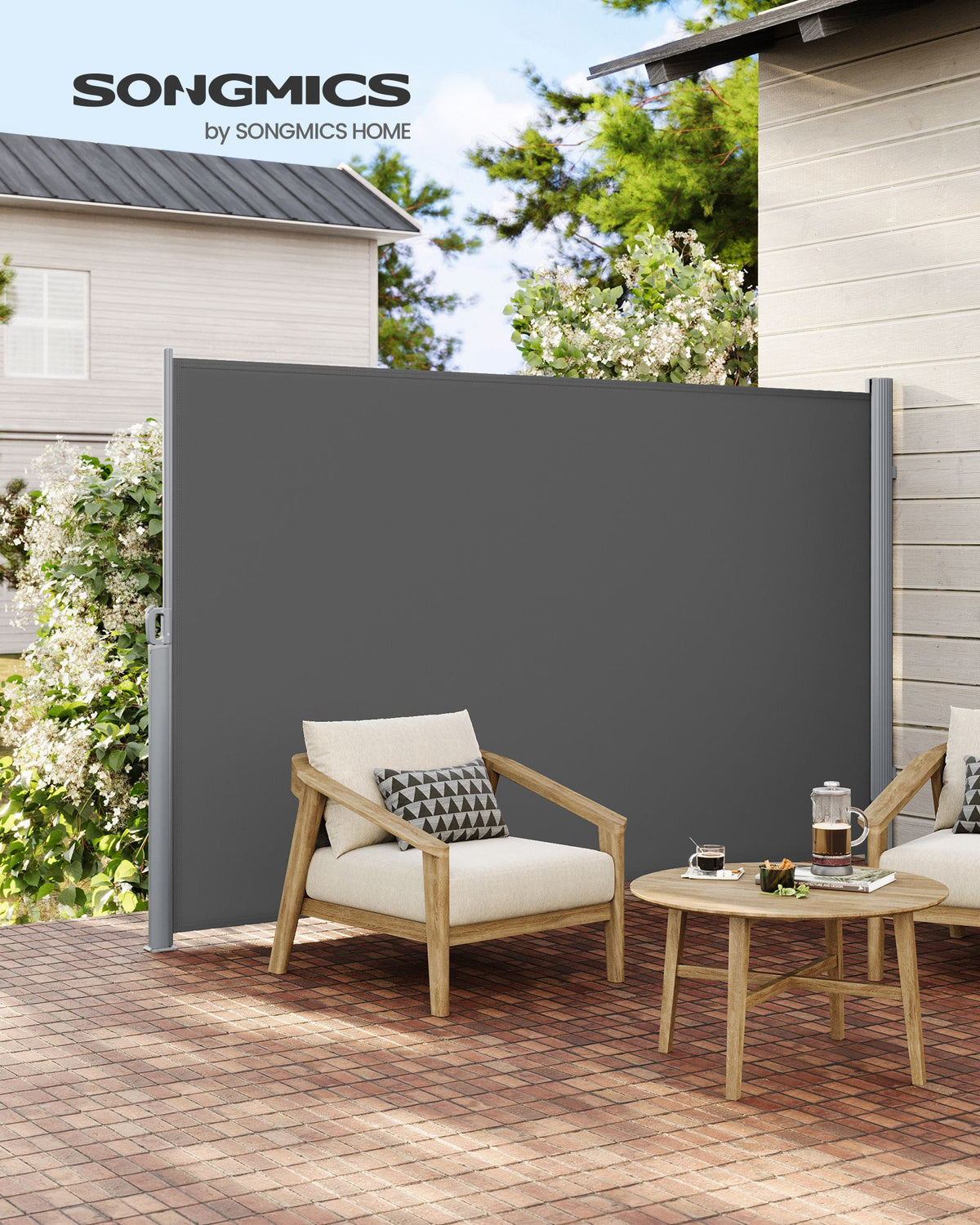 Ausziehbare Seitenmarkise - Gartenmarkise - Balkonmarkise - 200 x (300-350-400) cm