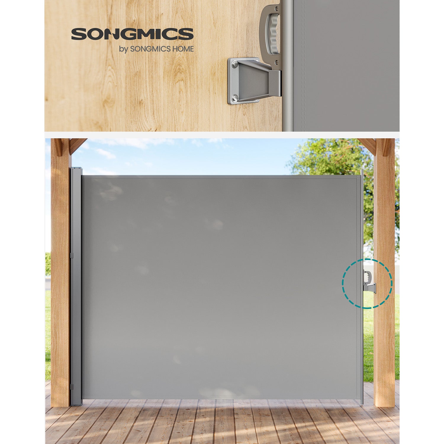 Wandhalterung für Gartensichtschutz - Flexible Wandmontage