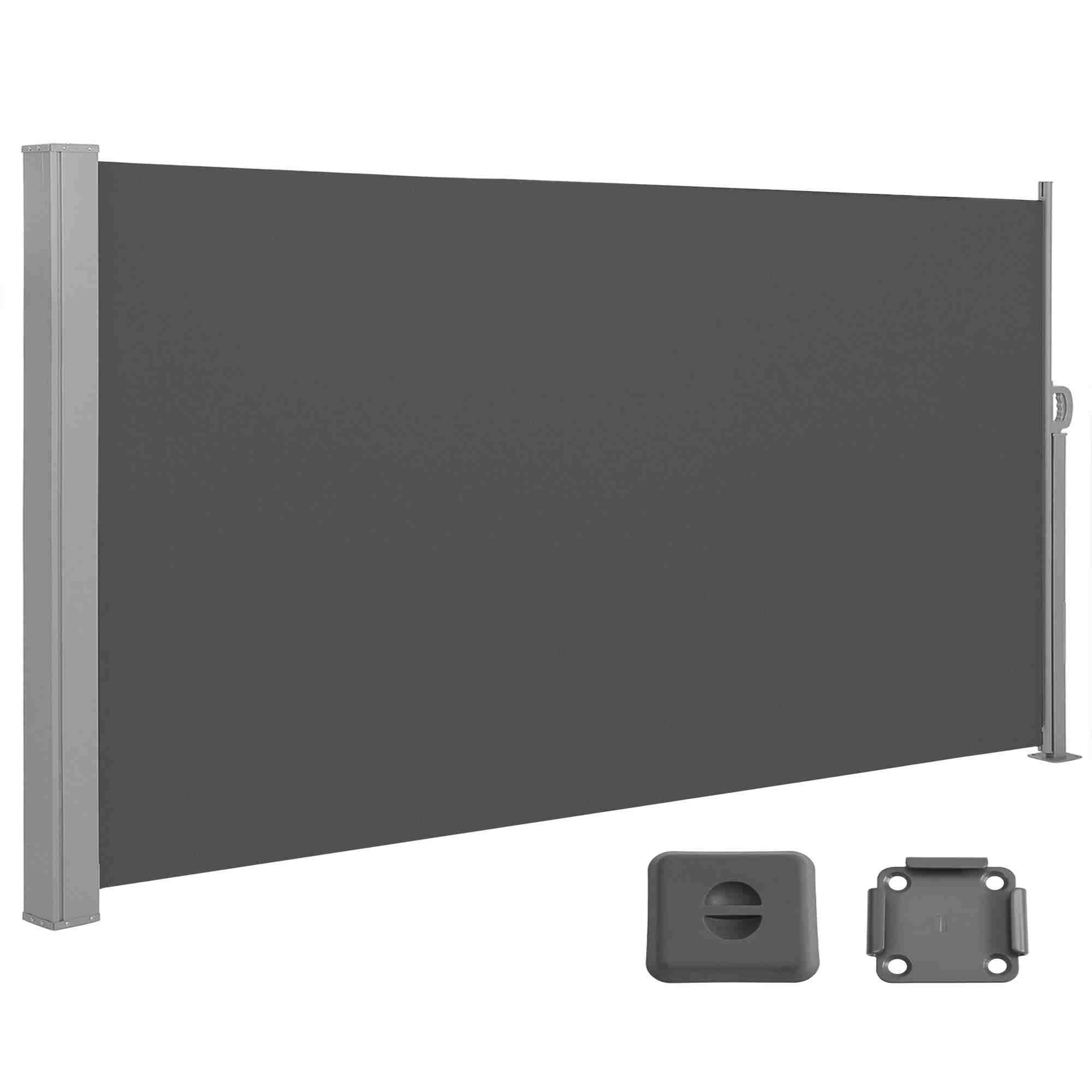 Ausziehbarer Seitenmarkise 160 x 400 cm - Rostbeständige Stahlkassette - Für Balkon Und Terrasse
