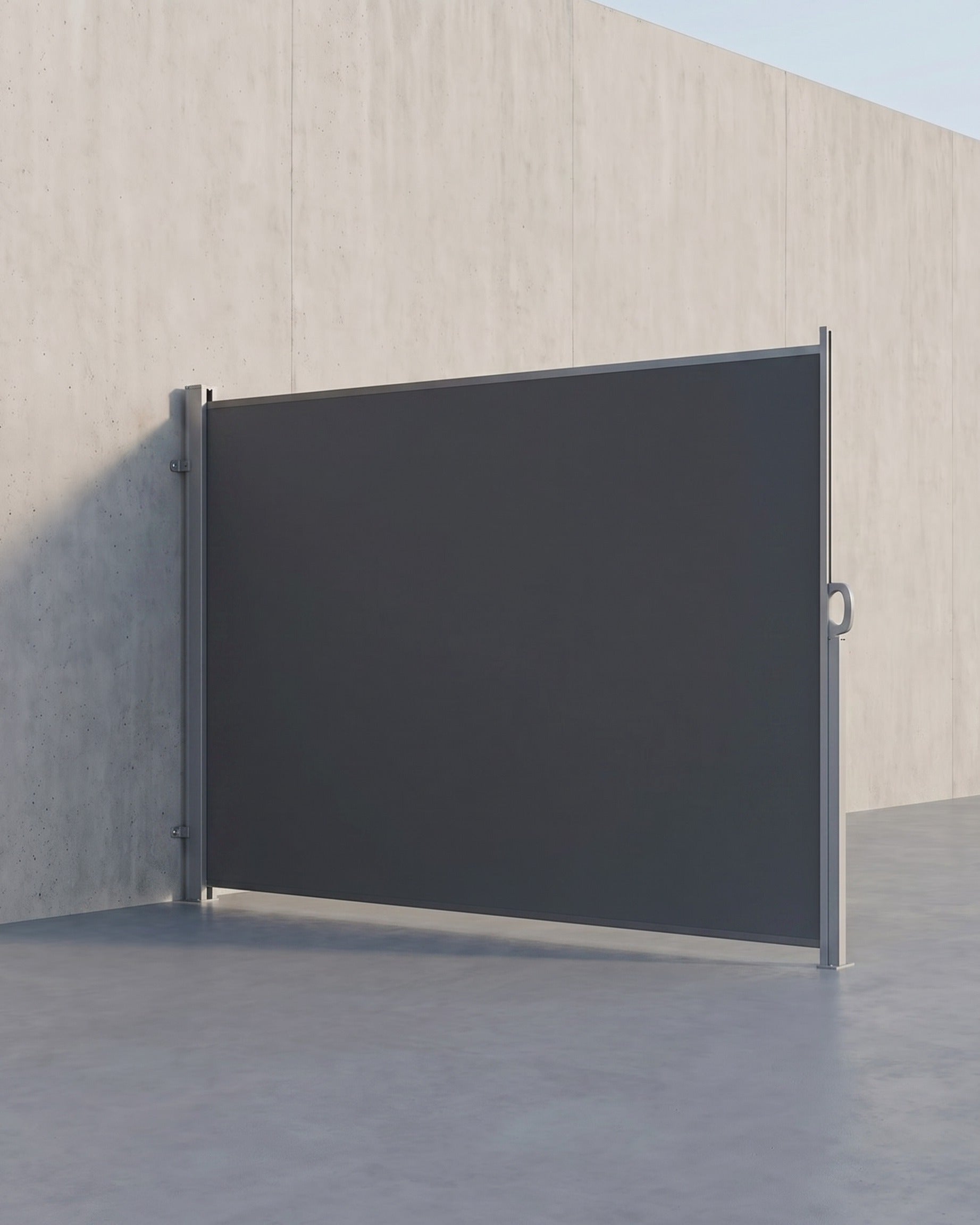 Einziehbare Seitenmarkise – Sichtschutz für Garten und Terrasse / Sonnenschutz für Balkon und Terrasse – Eisen / Anthrazit – 140 × 300 cm
