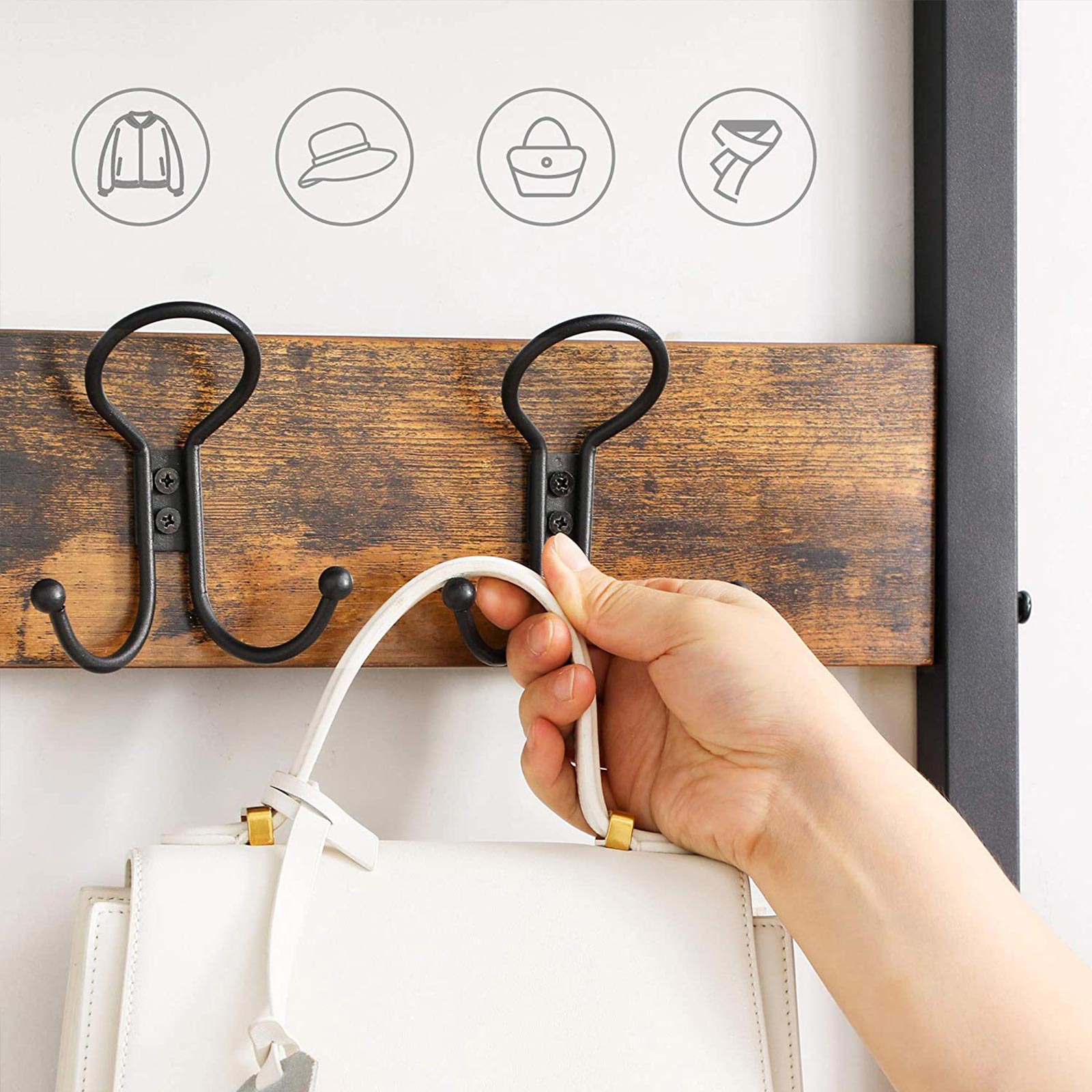 Garderobe mit Schuhablage und Sitzbank - Industriedesign - Flurmöbel 80 cm breit