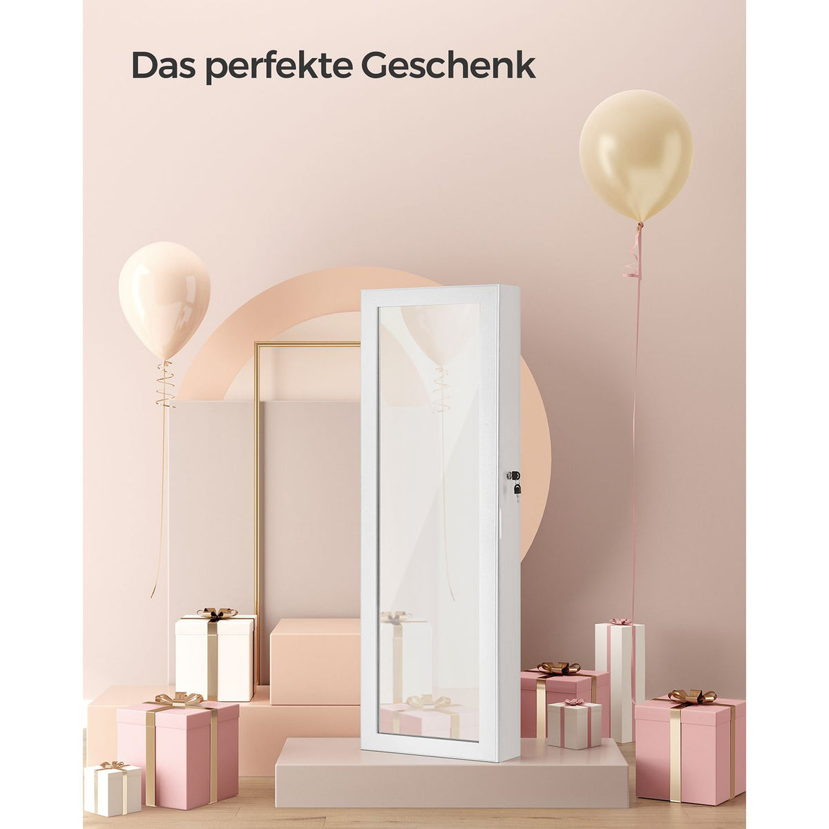 Hängender Schmuckspiegelschrank mit Stauraum – Elegant & Funktional
