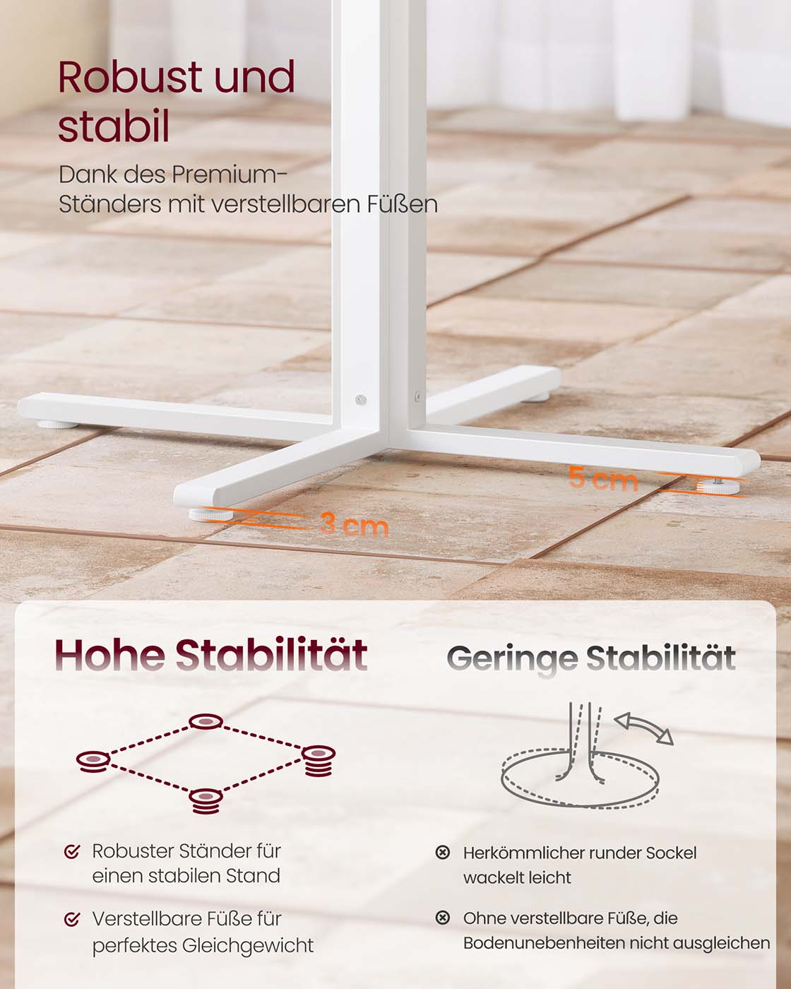 Runder Esstisch Ø 80 cm – Moderner Landhausstil – Hitzebeständig & Wasserabweisend
