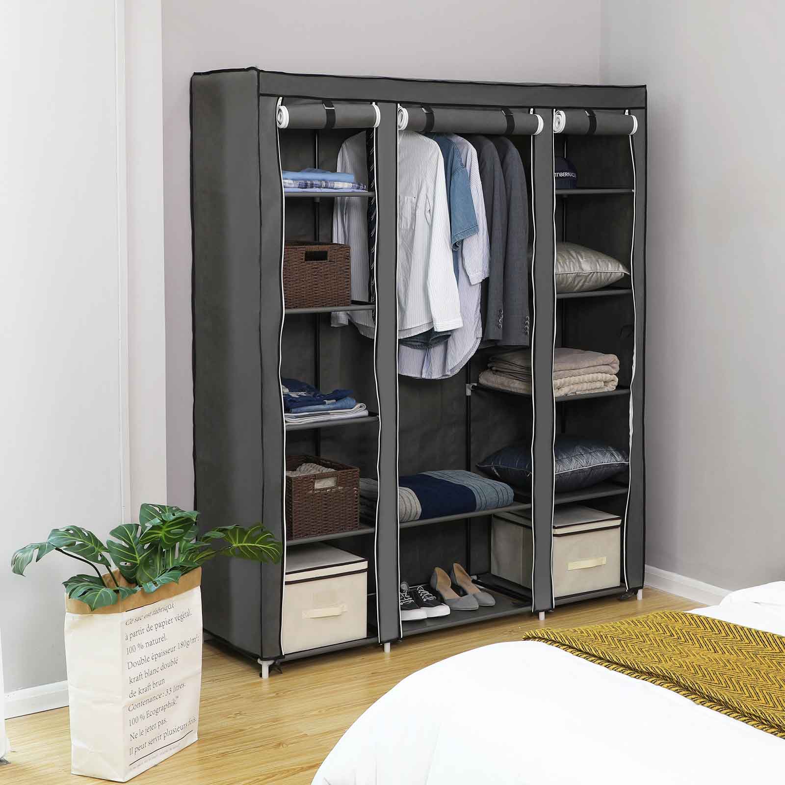 Faltbarer Kleiderschrank – praktischer Schlafzimmerschrank – platzsparend